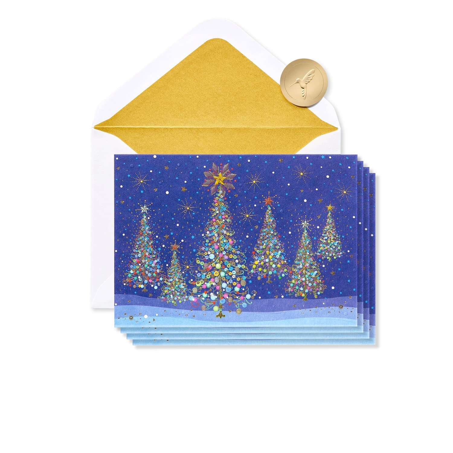Papyrus Christmas Cards Boxed with Envelopes, Joyful Holiday, Festive Christmas Tree (14-Count)