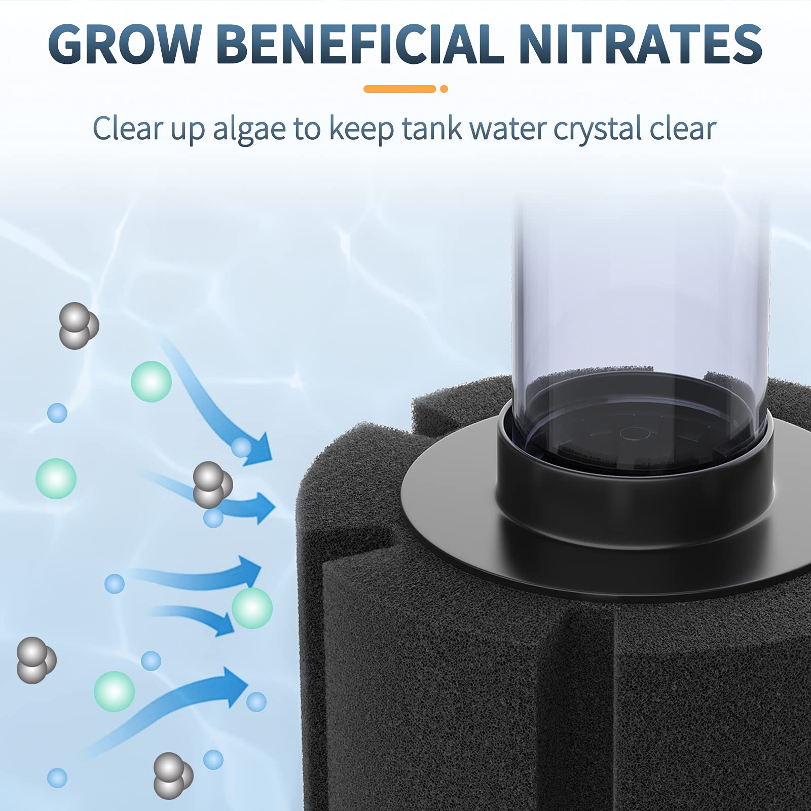 Pawfly 3 Pack Aquarium Sponge Filter Quiet Betta Fry Shrimp and Small Fish Foam Filter for Tiny Fish Tank up to 10 Gallon