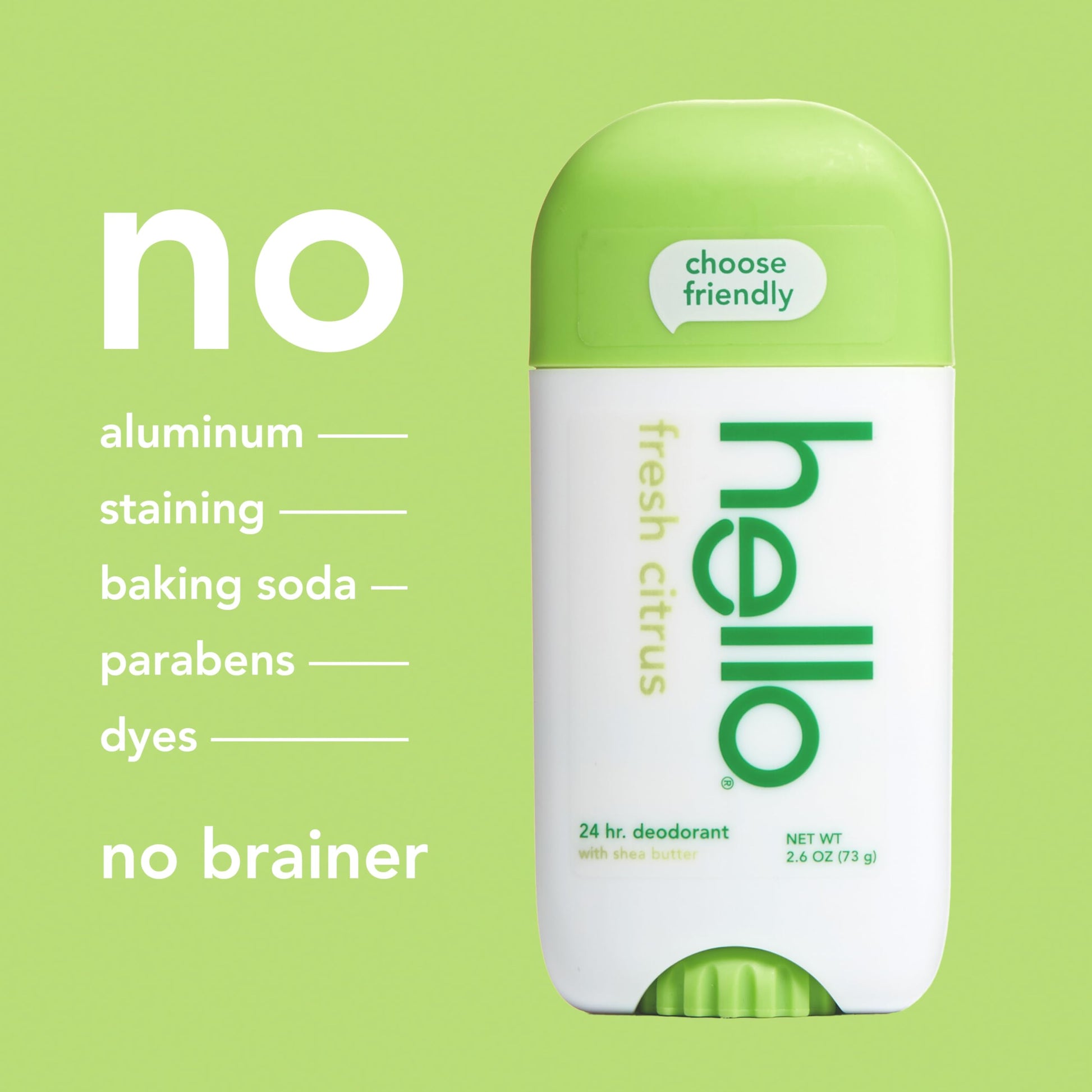 hello Deodorant Variety Pack (Sweet Coconut, Fresh Citrus, White Sage) for Women + Men, Aluminum Free, Baking Soda Free, Parabens Free, 24 Hour Odor Protection, 2.6 Ounce, 3 Pack