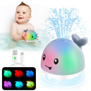 ANGGIKO Baby Bath Toys, Toddler Bath Toys for Kids Ages 1-3, Light Up Whale Bath Toy Sprinkler, Pool Water Table Infant Baby Toys 6-12-18 Months, Bathtub Fountain Toy, Toddler 1st Birthday 1 2 3 Gifts