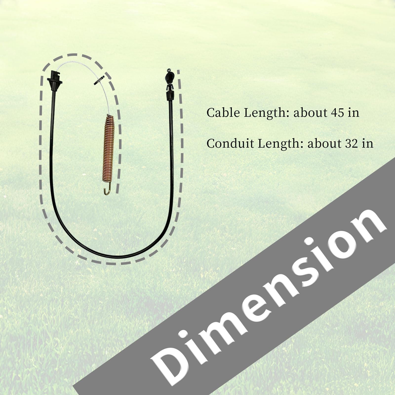 175067 169676 Deck Clutch Cable Fits Craftsman LT1000 LT2000 DLT 3000 AYP Husqvarna Poulan Ryobi 42” Riding Lawn Mowers - Replaces 532169676 532175067 21547184
