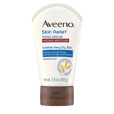 Aveeno Skin Relief Intense Moisture Hand Cream with Soothing Prebiotic Oat for Dry Skin, Sensitive Skin Cream Softens & Smooths Hands & Lasts Through Hand Washing, Fragrance-Free, 3.5 oz