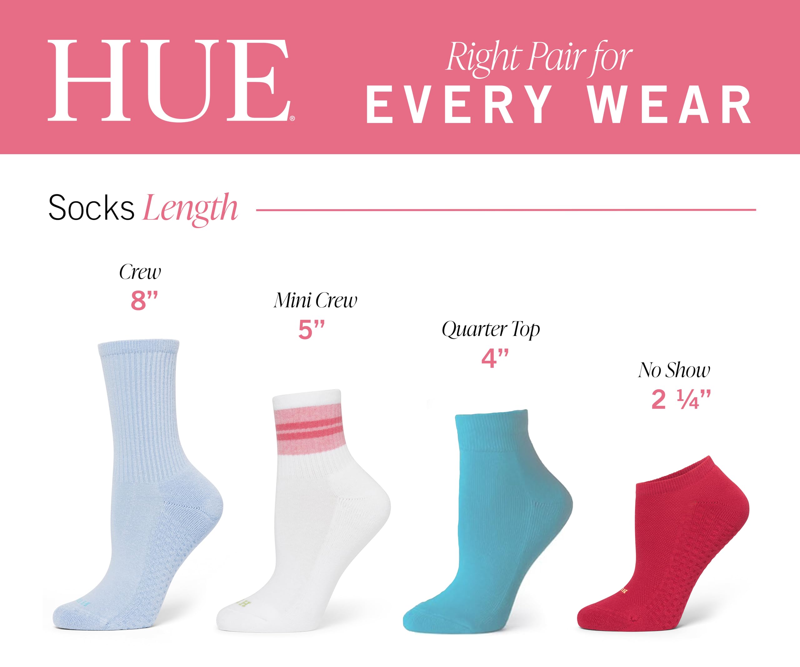 Hue Women's Mini Crew Sock 6-Pack, White, One Size