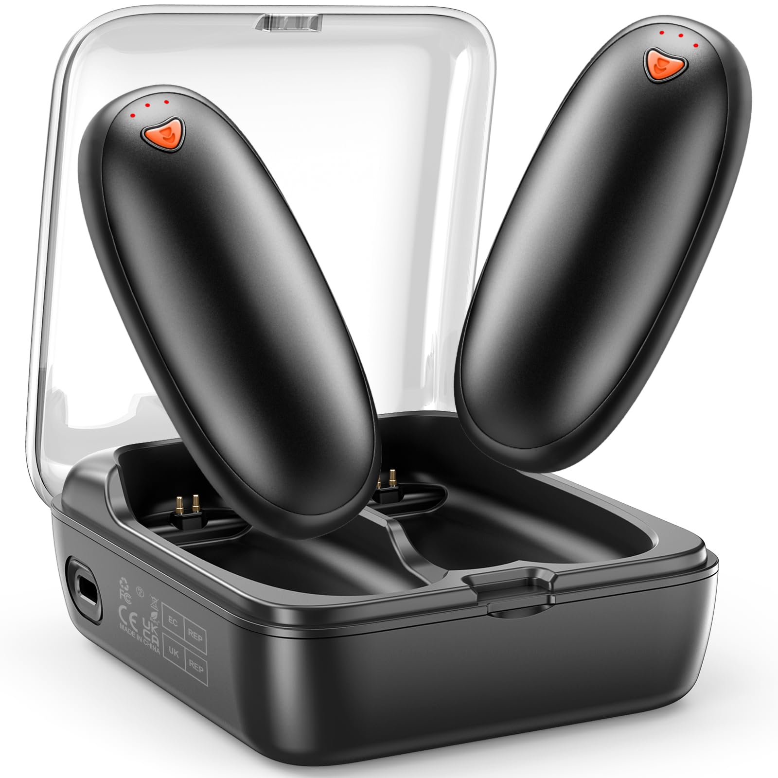 14000 mAh Hand Warmers Rechargeable 2 Pack, AI Hand Warmer with Charging Case Last 60H, 1S Fast Heat, Portable Electric Pocket Heater, Golf Hunting Camping Hiking Essential Accessory