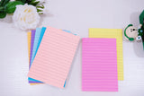 (8 Pads) Lined Sticky Notes 4x6 in Post, 8 Colors Self Sticky Notes Pad Its, Bright Post Stickies Colorful Big Rectangular Sticky Notes for Office, Home, School, Meeting, 40 Sheets/pad