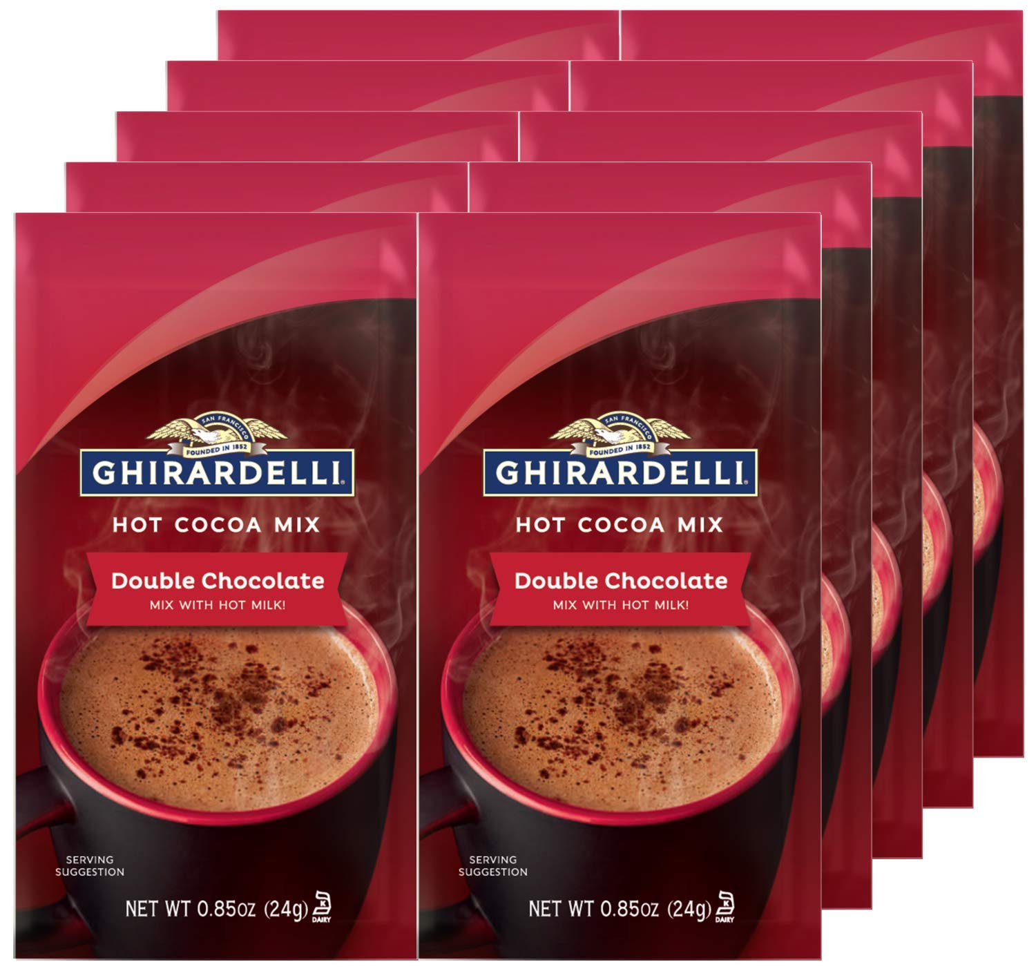 GHIRARDELLI Hot Cocoa Mix Double Chocolate, .85 Oz Packet