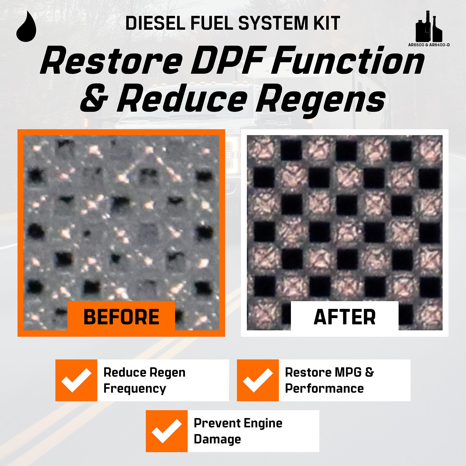 Archoil Diesel Fuel System Kit - AR6500 Diesel Treatment (40 oz) + AR6400-D Diesel Fuel System Cleaner
