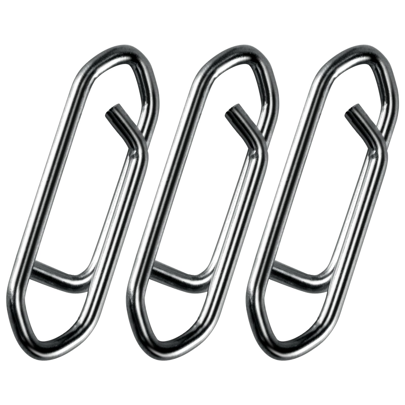 Alwonder 50PCS Fishing Power Speed Clips, hochfeste Edelstahl-Speed-Clips für schnellen Köderwechsel, Süßwasser Salzwasser Crankbait Popper Köder Quick Snap Connector Tackle-25LB