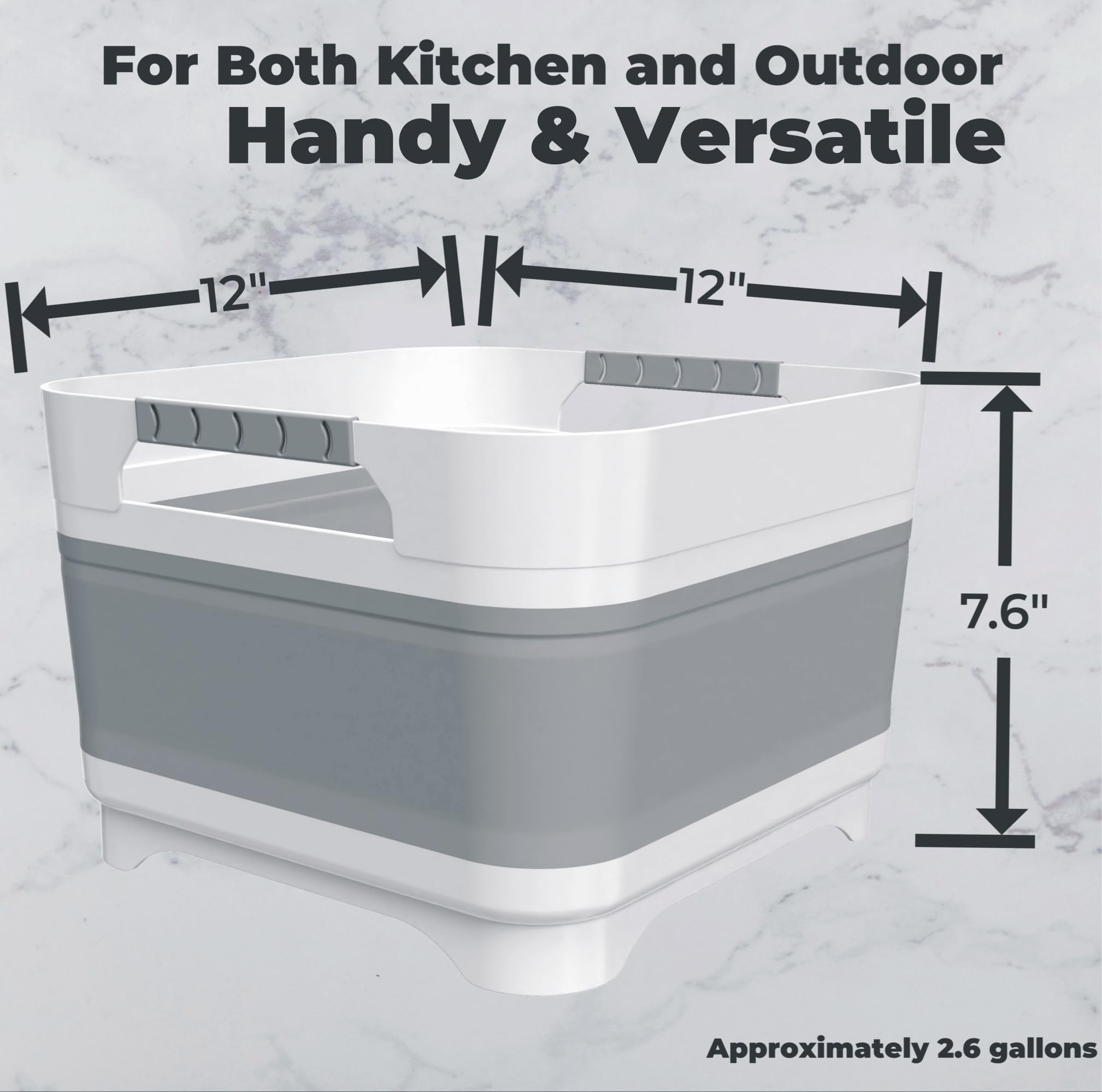 GIMWA Wash Basin for Baby Bottles, Foldable, Versatile Wash Tub for Kitchen, RV, Outdoor Camping Sink, Sturdy & Easy to Clean