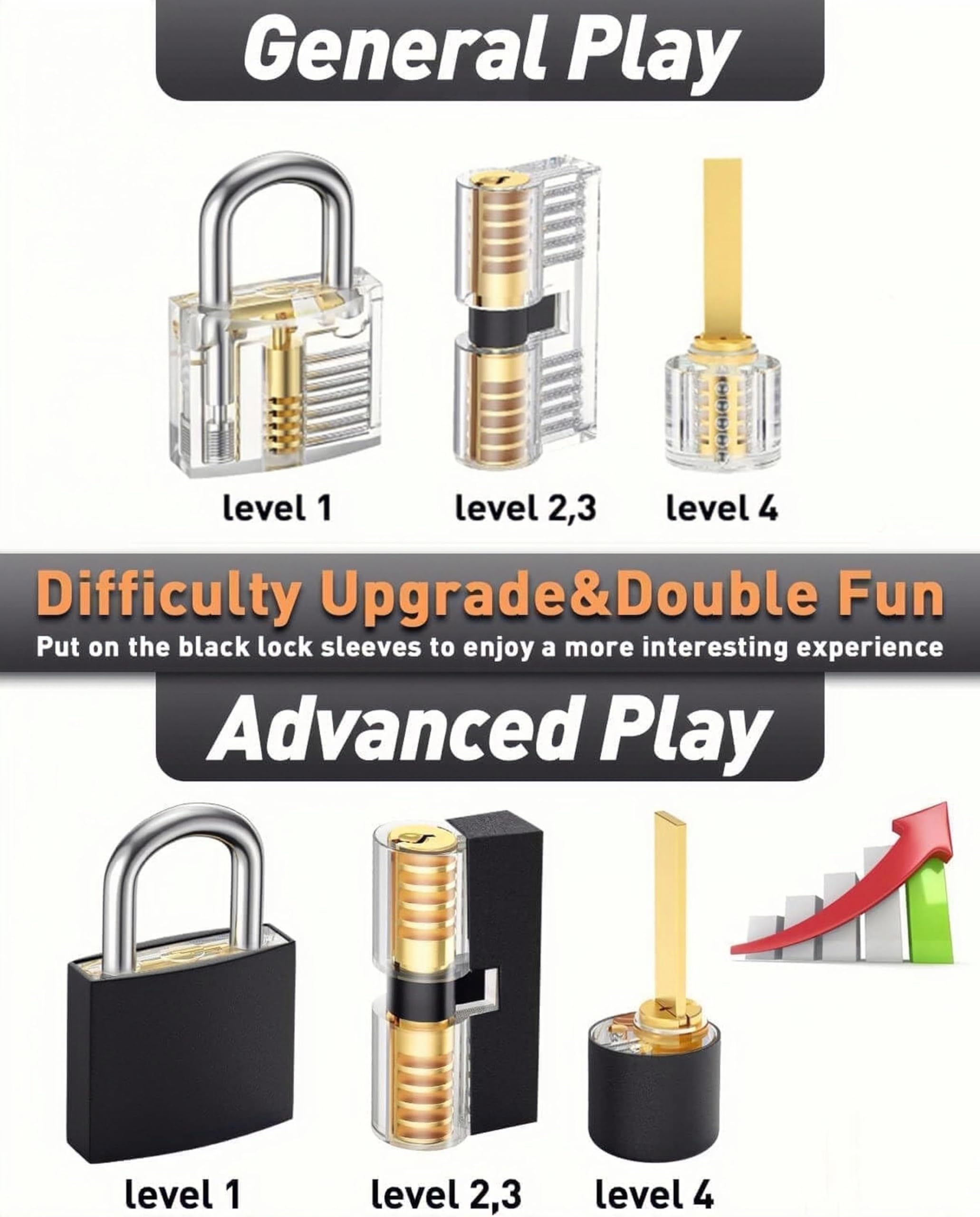 Solid Brass Door Knocker 2025 Latest Upgraded Version Pick Stainless Kit with Same Keys of 40mm Picking Wide Body 2 inch Long Anti Rust Lock Set Key Keyed Alike Set Locker Solid Brass GH85