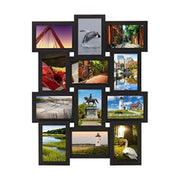Melannco 12 Opening Collage Frame, Displays 4x6 and Six 6x4 Inch Photos, Black
