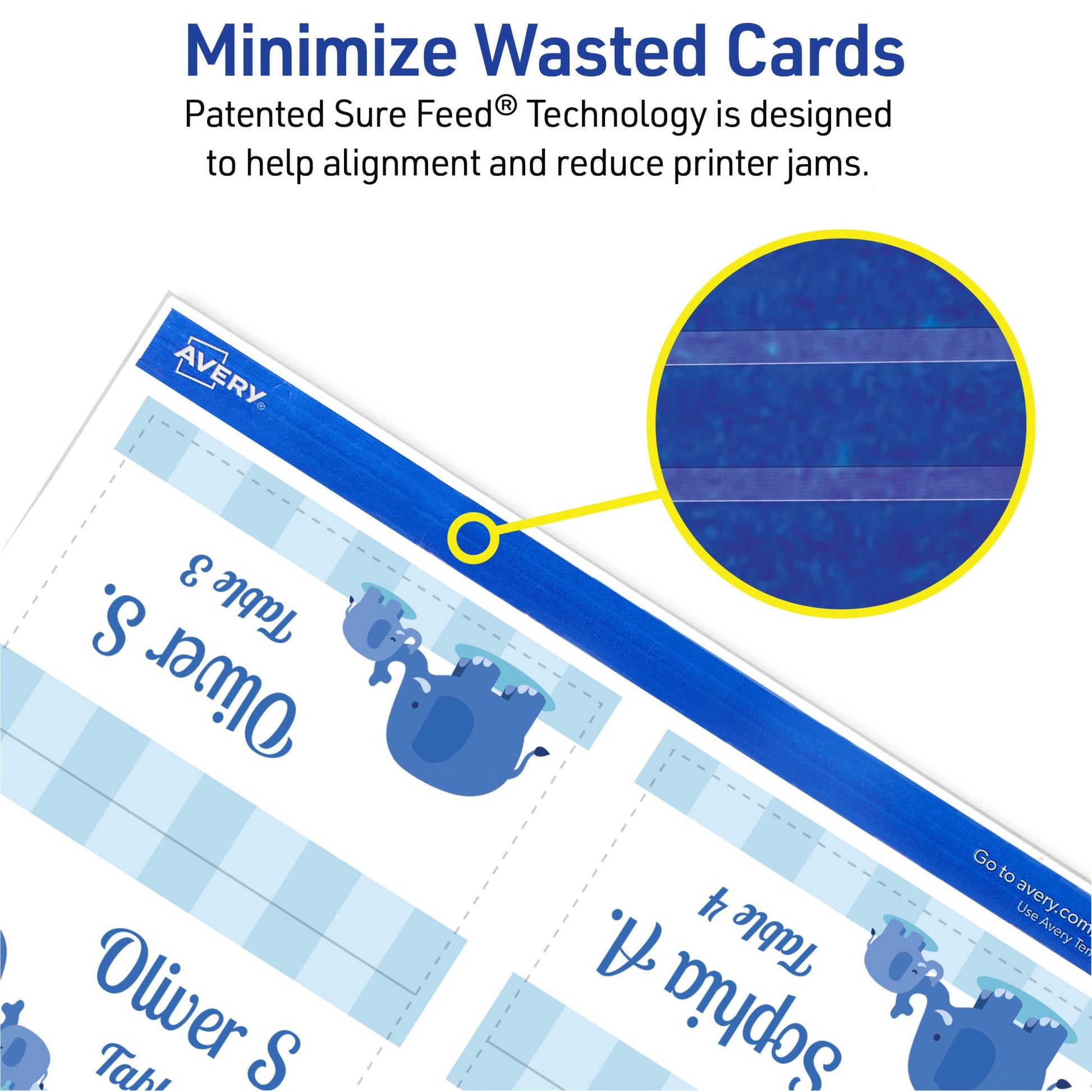 Avery Printable Tent Cards with Sure Feed Technology, 2" x 3.5", White, 160 Blank Place Cards for Laser or Inkjet Printers (5302)
