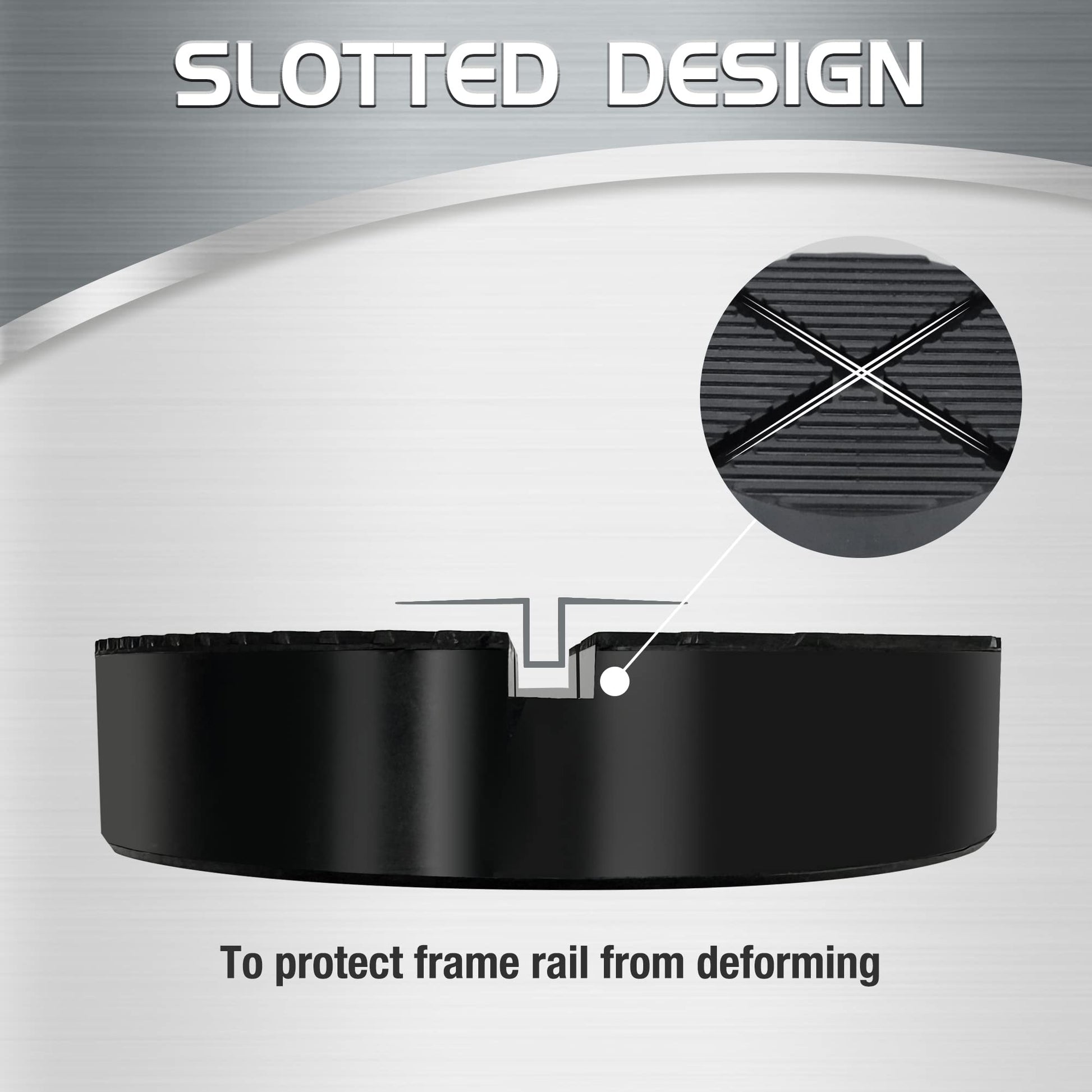 TONDA Floor Jack Rubber Pad, Universal Jack Pad Adapter, Pinch Weld Side Frame Rail Protector, 1 Pack