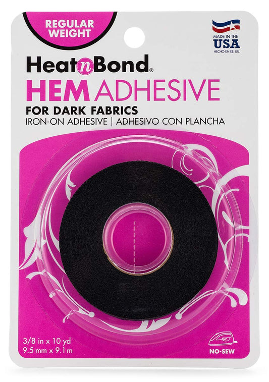 HeatnBond Hem Iron-On Adhesive, Regular Weight, Black