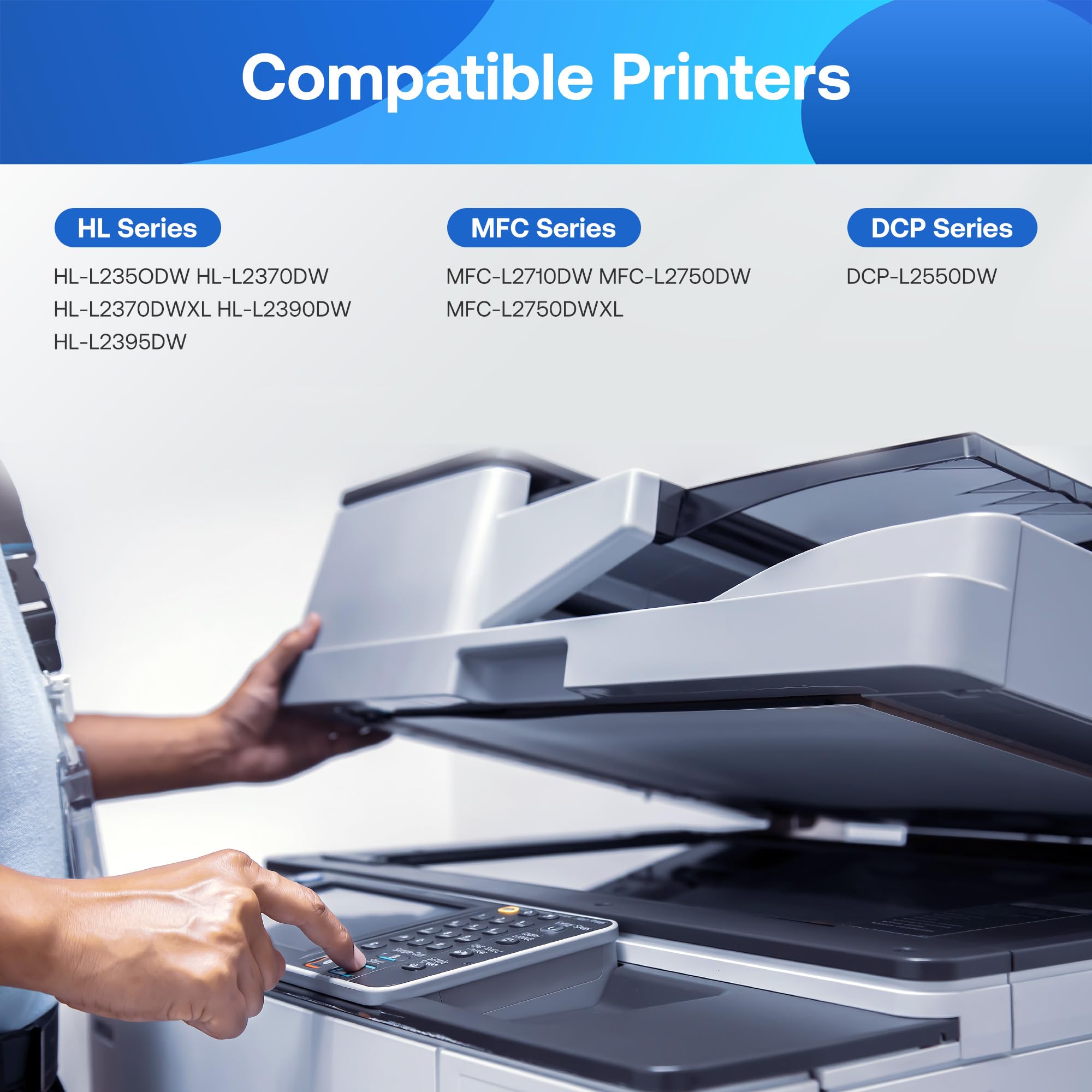 WEAREC Compatible Toner Cartridge Replacement for Brother TN760 TN-760 TN730 with HL-L2350DW HL-L2370DW MFC-L2750DW DCP-L2550DW Printer (Black 4 Pack)