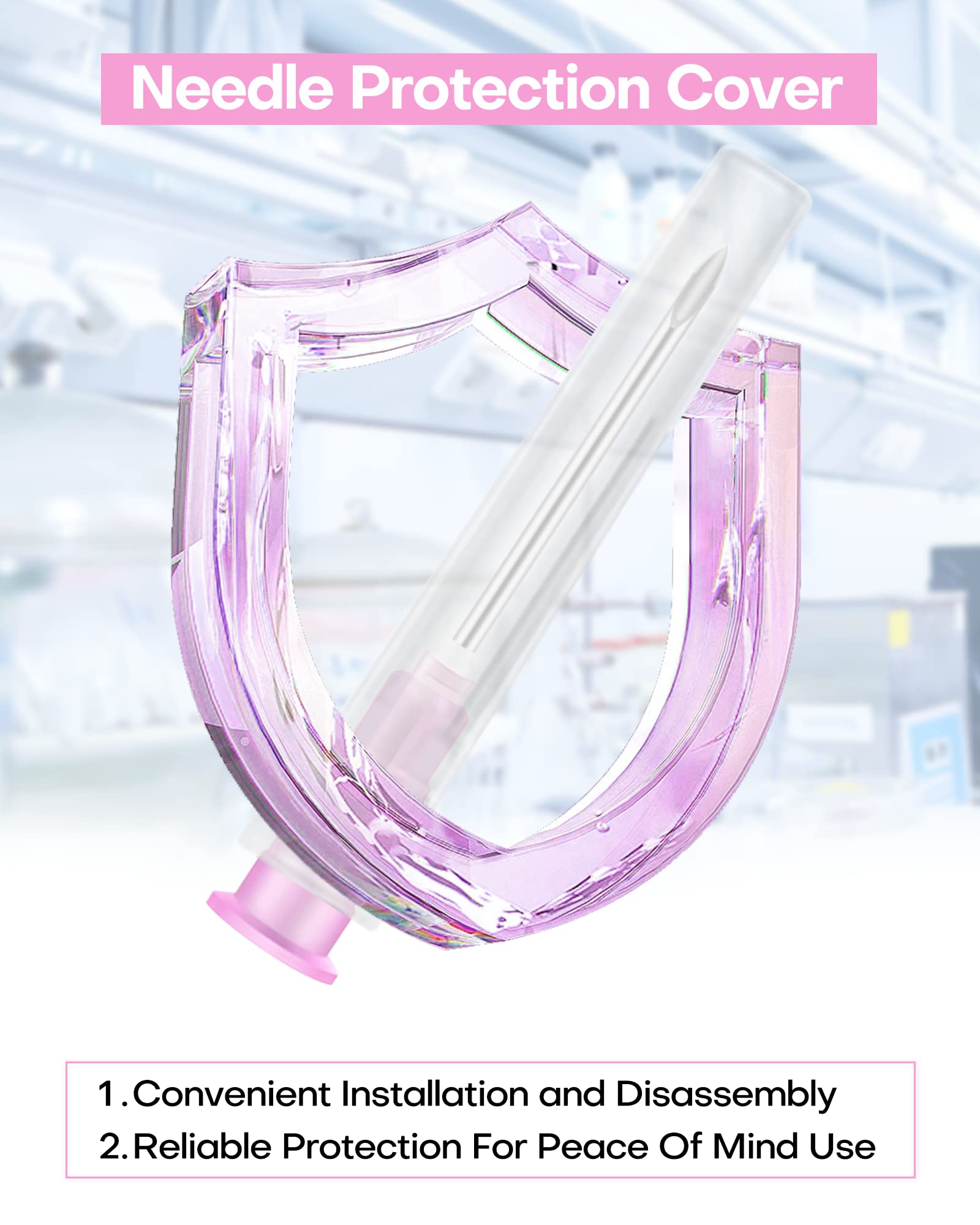 100Pcs 18Ga 1 Inch Needle Luer Lock Lab Accessories, Sterile Individual Package for Scientific Measuring, Refilling Inks