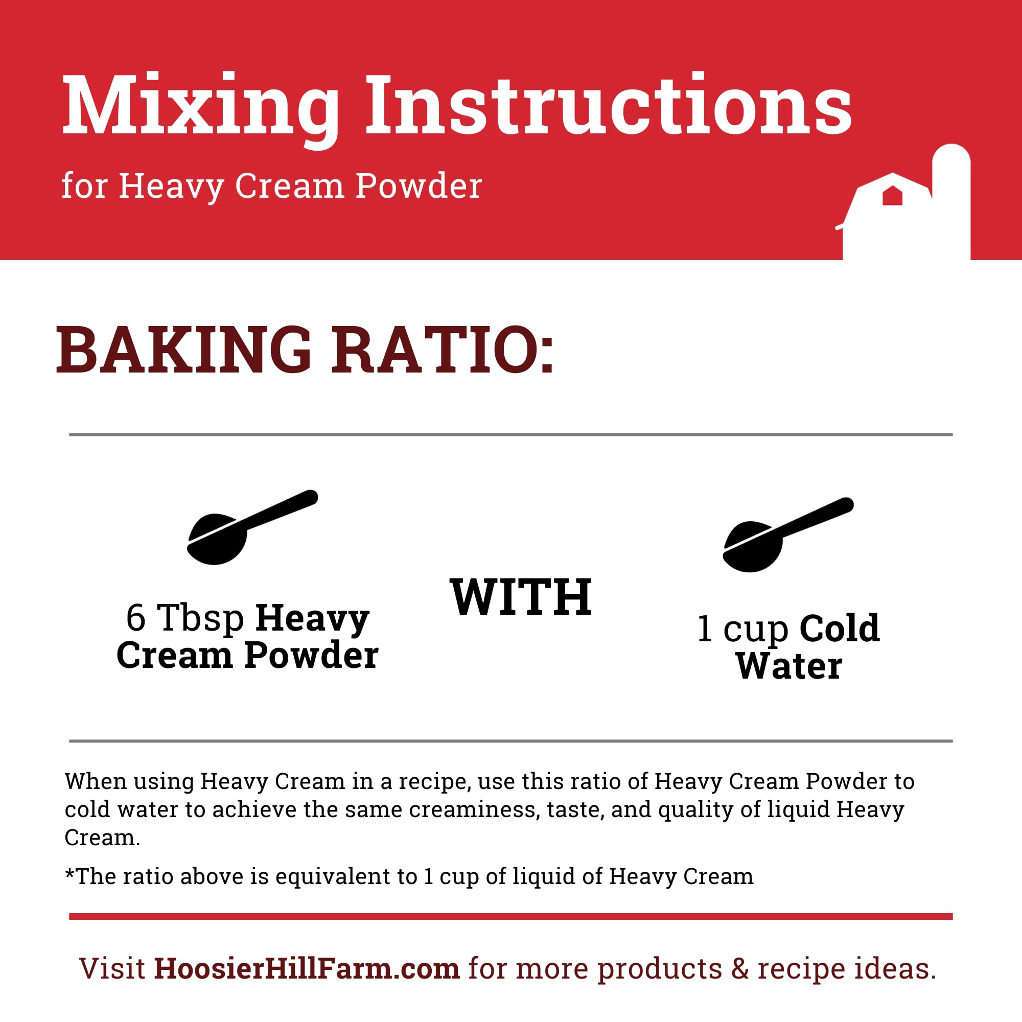Hoosier Hill Farm Heavy Cream Powder, 1LB (Pack of 1)