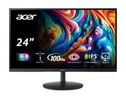 Acer SH242Y Ebmihx 23.8" FHD 1920x1080 Home Office Ultra-Thin IPS Computer Monitor AMD FreeSync 100Hz Zero Frame Height/Swivel/Tilt Adjustable Stand Built-in Speakers HDMI 1.4 & VGA Port