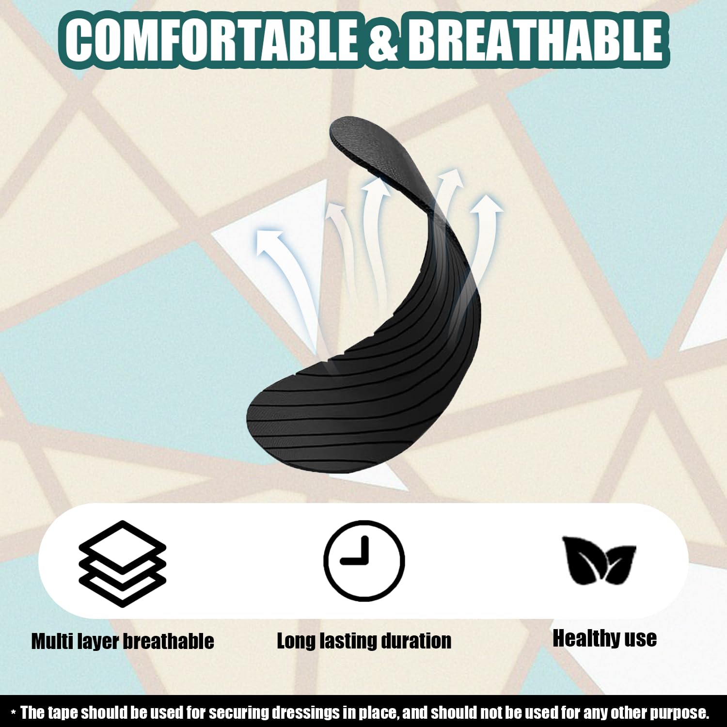 30 Pcs Black Gentle Breathable Mouth Tape for Sleeping - Black Micropore Tape, Hypoallergenic & Pain Free Removal Pain Free Removal,Latex Free & Gentle On Skin - Skin Friendly Adhesive Cotton Tape