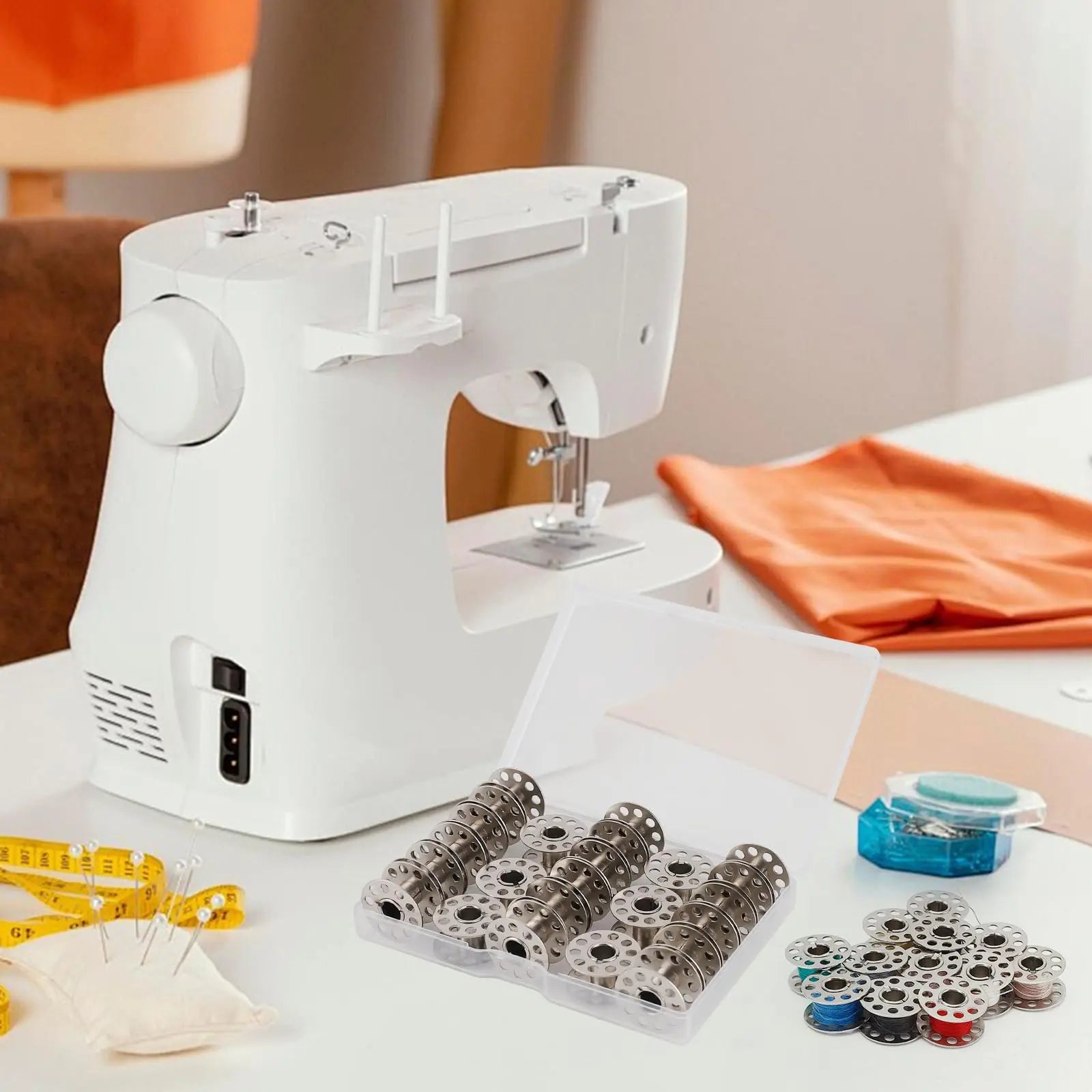 Metal Sewing Machine Bobbins, 28 PCS Universal Sewing Machine Bobbins, Compatible with Singer, Brother, Janome, Bernina, Toyata, etc. (28 PCS)