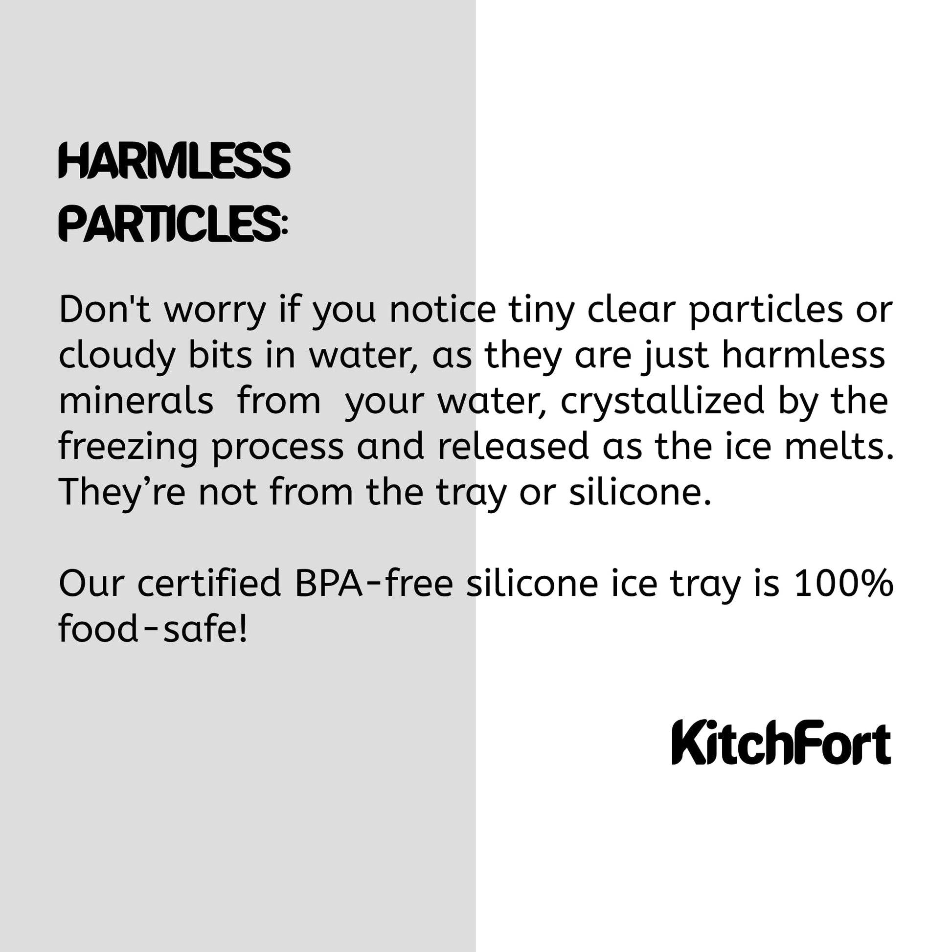 KitchFort Large Silicone Ice Cube Tray (2-Pack), Easy Release 2" Big Ice Cubes - Cocktail, Whiskey Ice Cubes Mold - BPA Free Ice Trays for Freezer - Ice Tray With Stackable Lid - Black