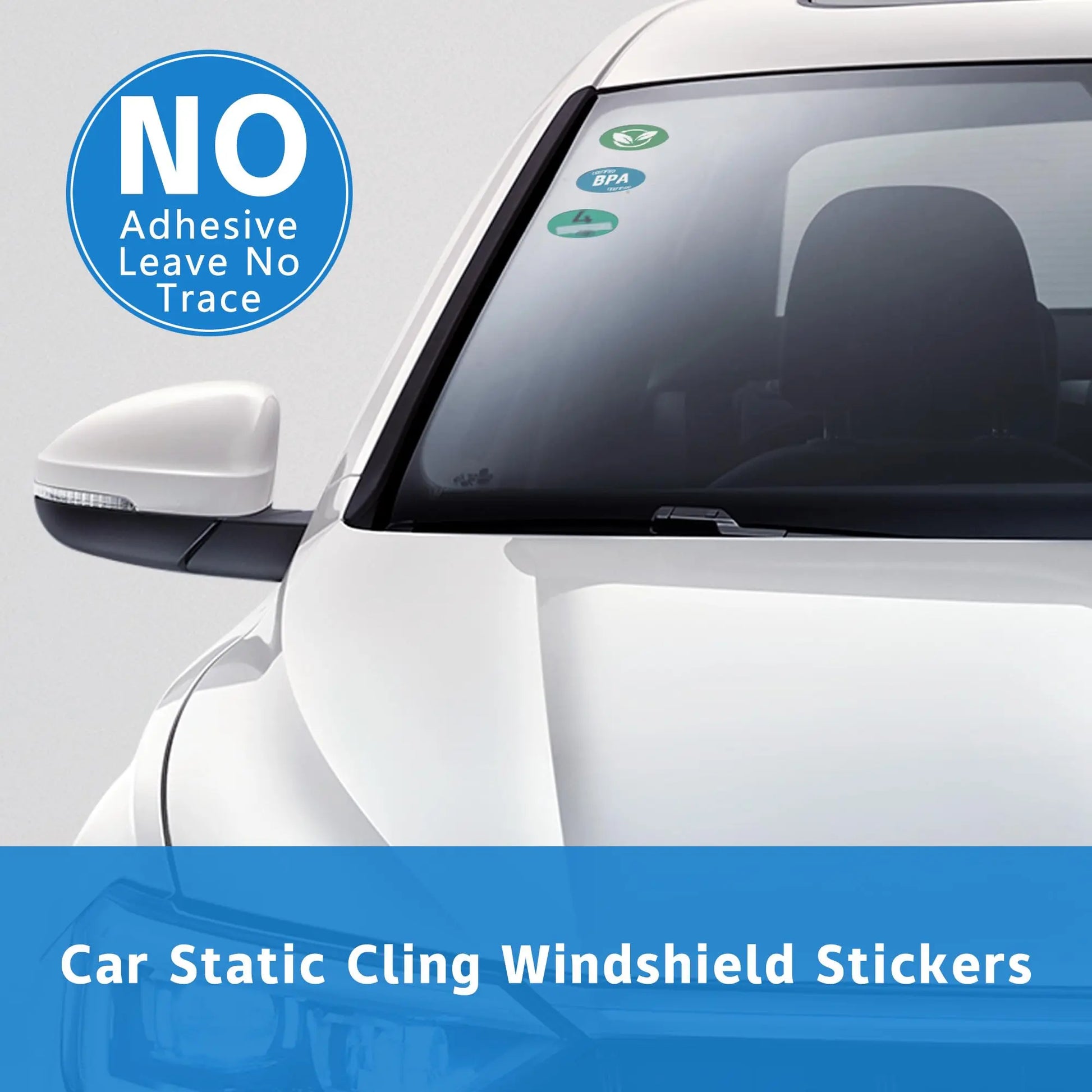 Windshield Sticker Applicator 5 Pack 5"x7" Static Cling for Stickers Easy Application, Removal and Re-Application