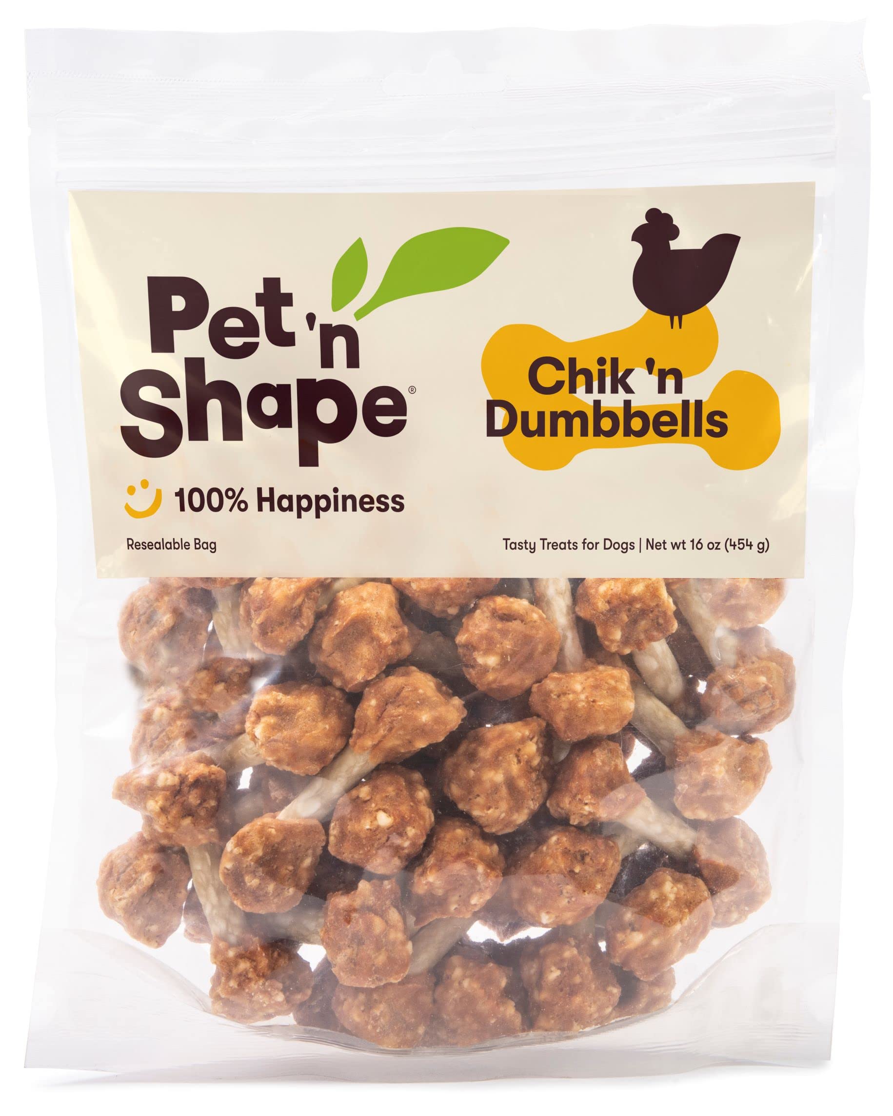 Pet 'n Shape Chik 'N Rice Dumbbells - All Natural Dog Treats, Chicken, 32 oz