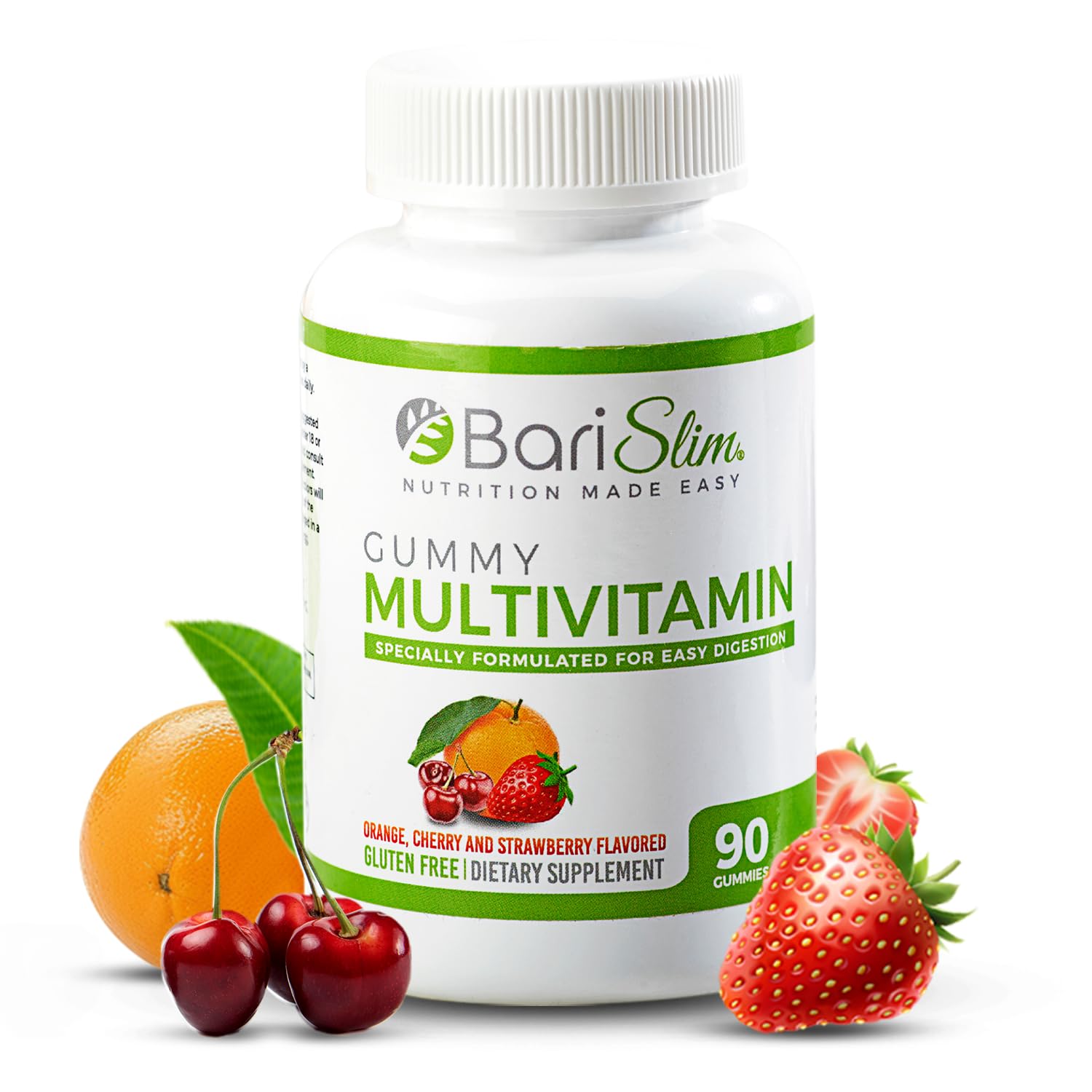 BariSlim Bariatric Chewable Multivitamin Gummies - Specially Formulated Gummy Vitamin for Patients After Weight Loss Surgery - Easy to Digest & Great Tasting Fruit Flavors | 90 Fruit Chews
