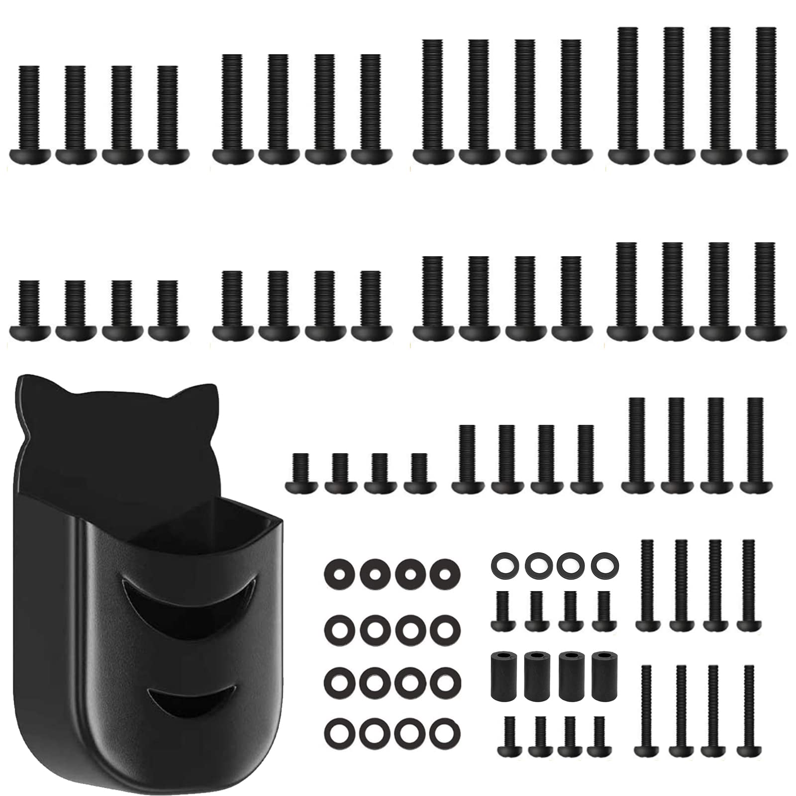 Universal TV Mount Screws Kit Includes M4 M5 M6 M8 Screws, Washers, for Samsung TCL Hisense LG Vizio Onn Sony Toshiba Insignia Westinghouse TV Mounting Hardware Kit with Remote Control Holder