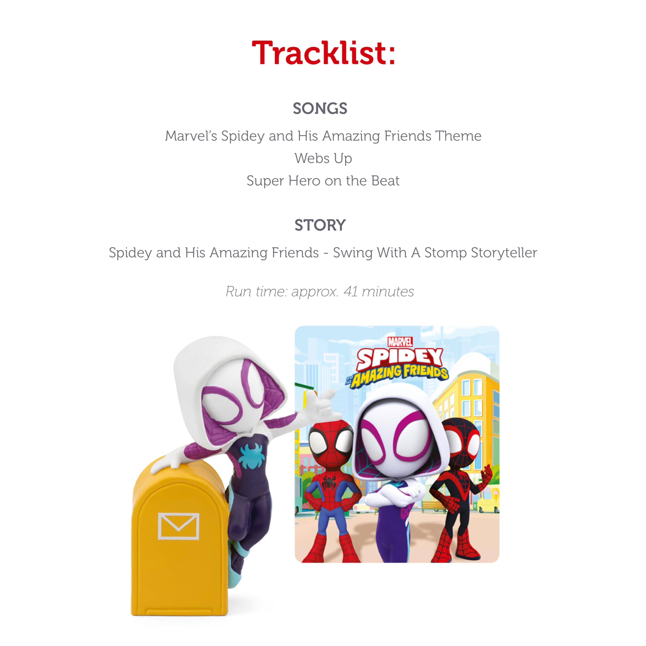 Tonies Ghost-Spider Audio Toy Character from Marvel's Spidey and His Amazing Friends