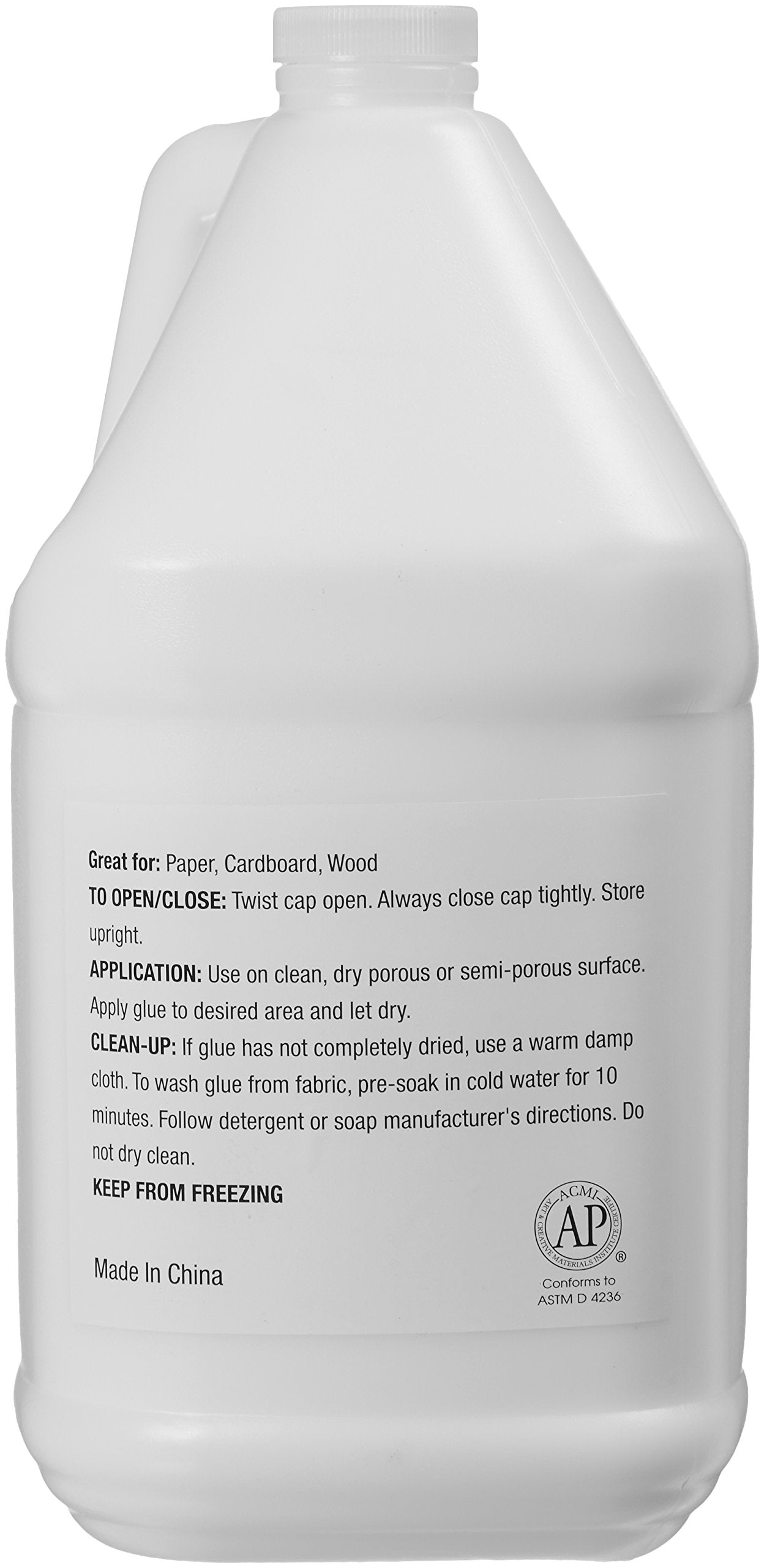 Amazon Basics All Purpose Washable School Craft Liquid Glue, Great for Making Slime, Single Pack, 1 gallon, White