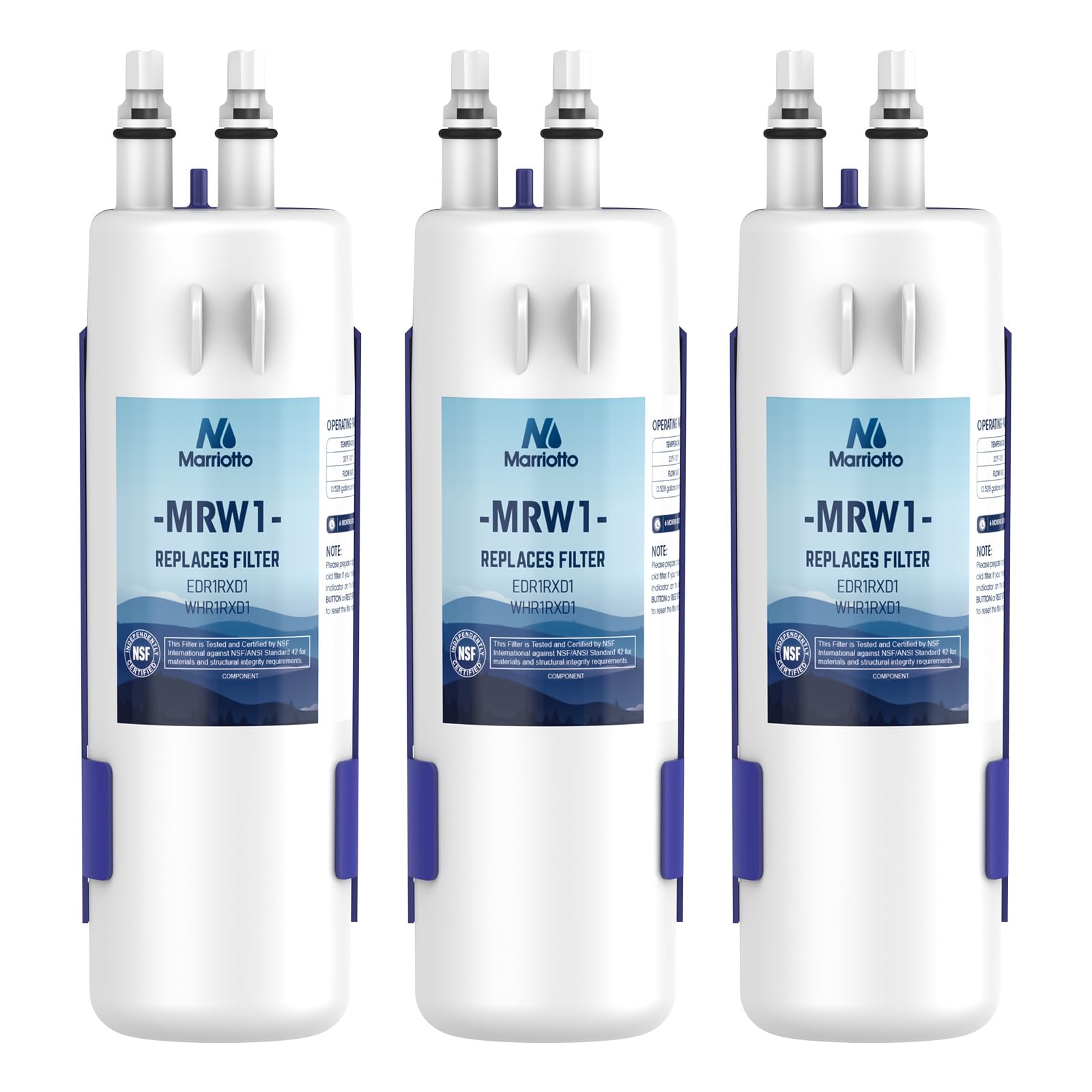 MARRIOTTO Refrigerator Water Filter Compatible with Whirlpool W10295370A, EDR1RXD1, WHR1RXD1, KAD1RXD1, Filter 1, W10295370, P4RFWB, P8RFWB2L, 46-9930, 46-9081 Refrigerator Water Filter | Pack of 1