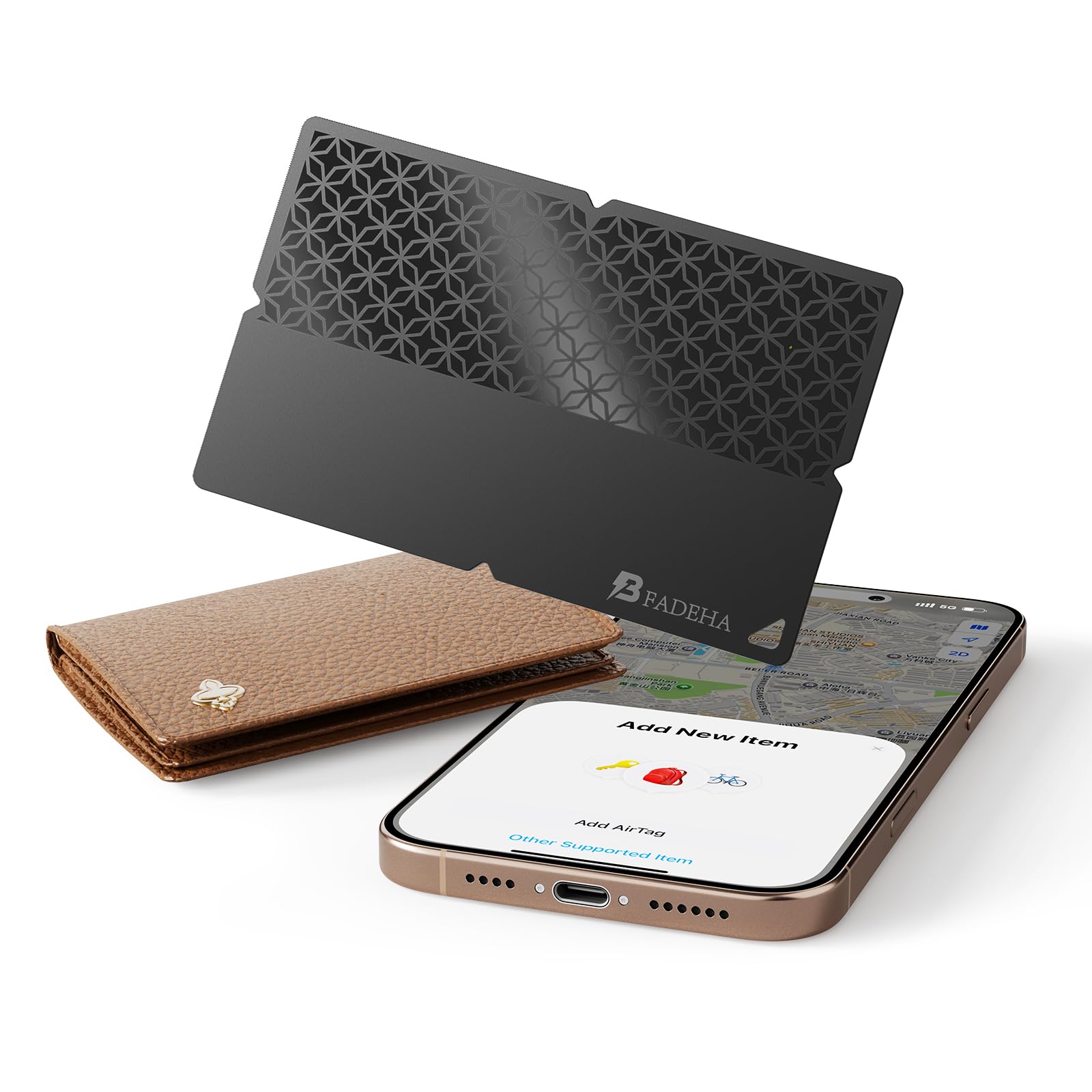 BFADEHA 2025 [Apple MFi zertifiziert] (nur iOS) Bluetooth Tracker Smart Finder für Apple Find My iPhone Kartenbörse GPS-Tracker, 5-10 Jahre Batterielaufzeit, Schlüssel- und Gegenstandsfinder für Schlüssel, Taschen, Pass