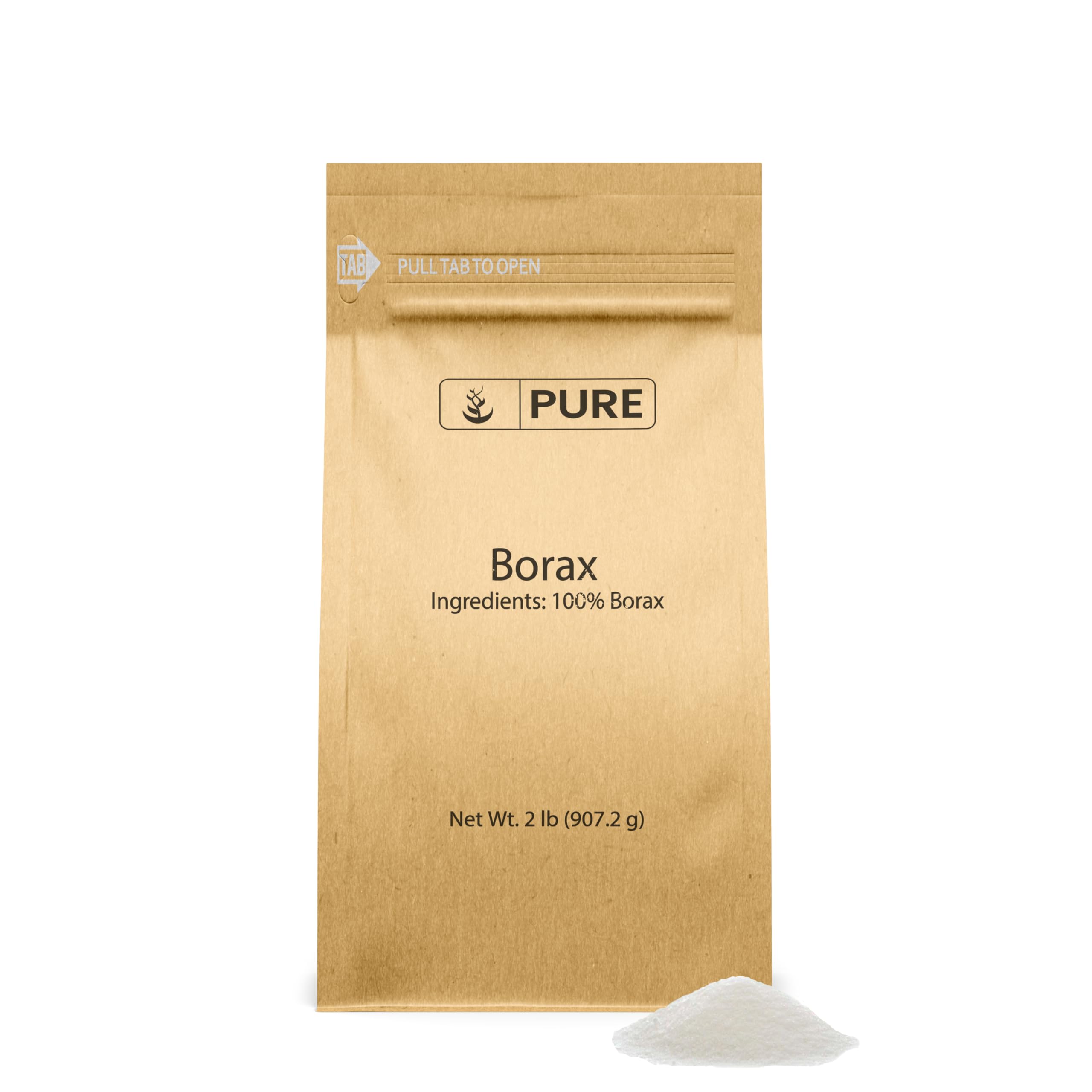 Pure Original Ingredients Borax Powder (2 lb) Sodium Borate, Multipurpose Cleaning Agent, Ideal Slime Ingredient