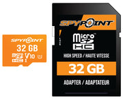 SPYPOINT 32GB Micro SD Memory Card Trail for Cameras | Adapter Media Storage for Trail and Game Cameras Designed | Used in Hunting and Trail Cams (Class 10 Speed)