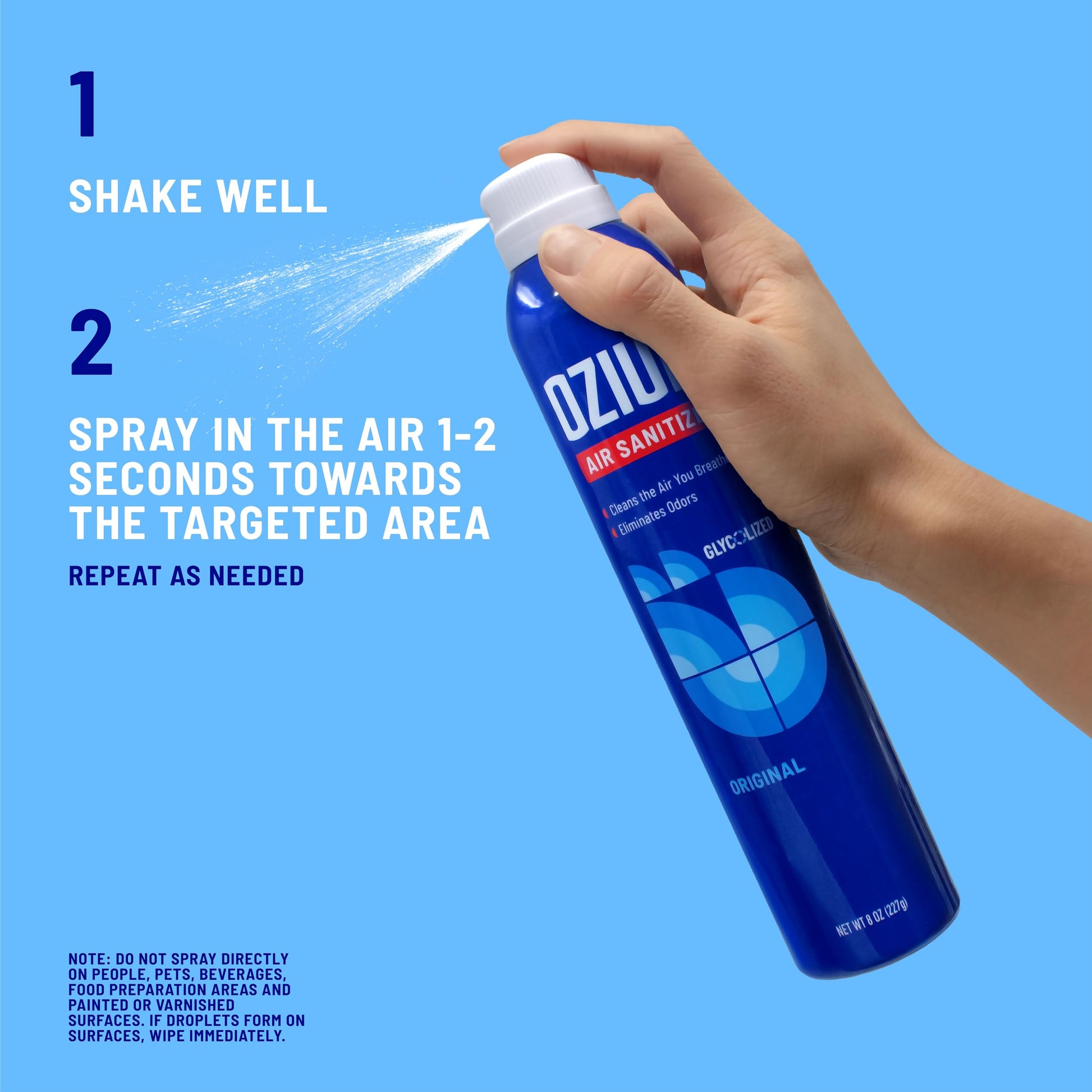 Ozium 8 Oz. Air Sanitizer & Odor Eliminator for Homes, Cars, Offices and More, Original Scent, Pack of 2