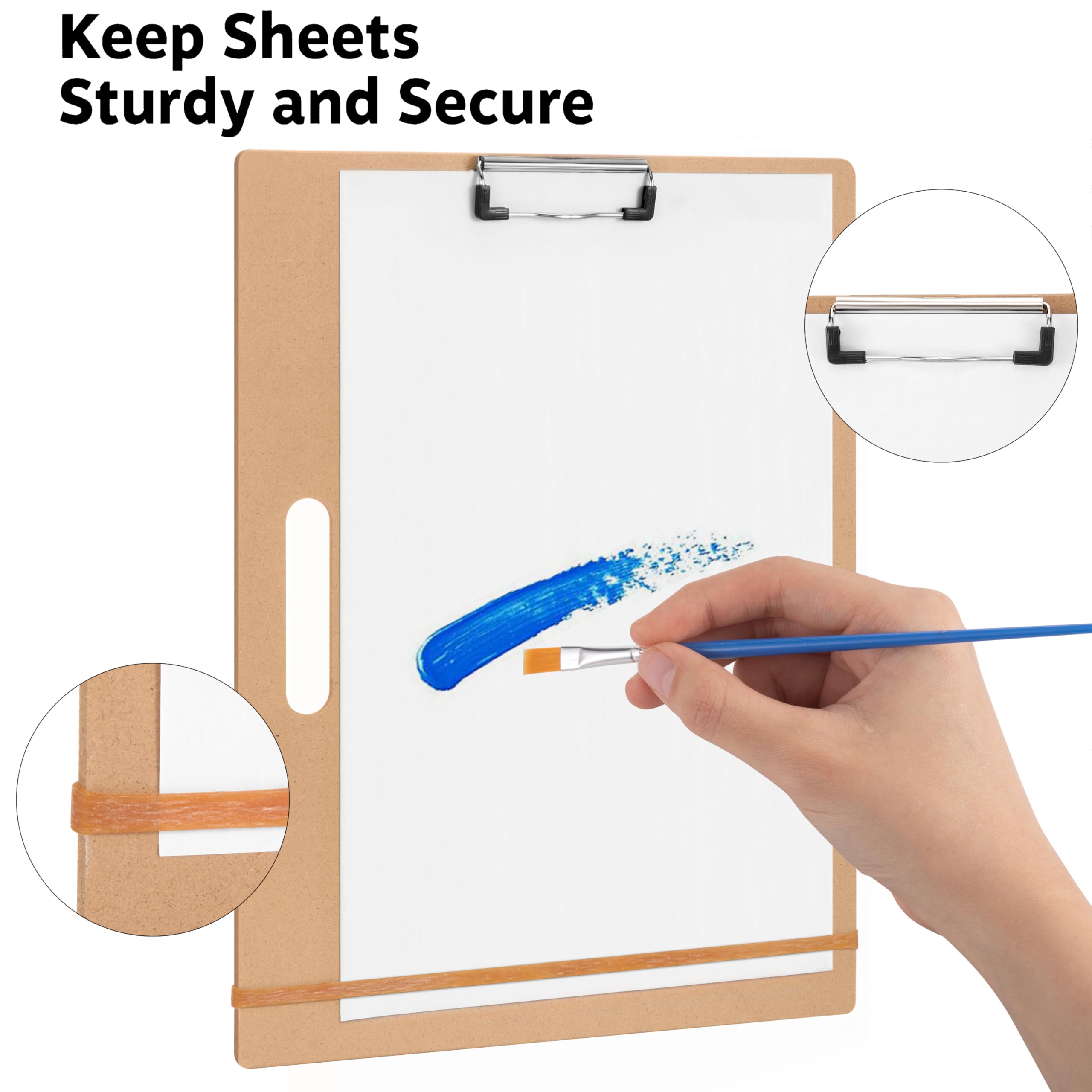 TX liteart 13" x 17" Artist Sketch Board with Handle - Portable Clipboard for Painting and Drawing, Art Supplies for Adults