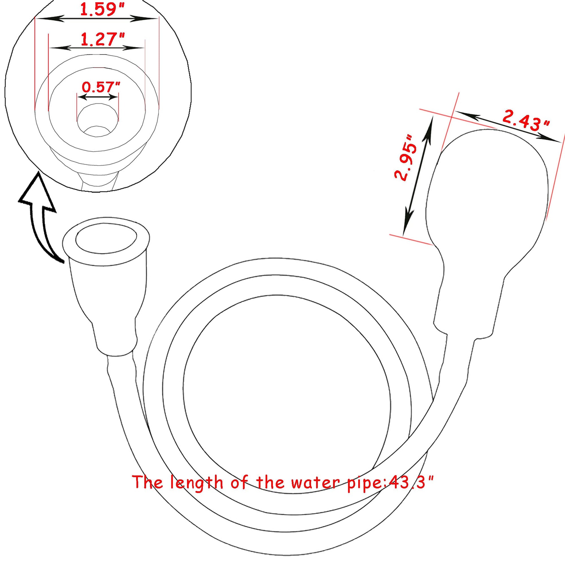 U-BCOO Sink Spray Rubber Hose Portable Shampoo Sprayer (Style 1)