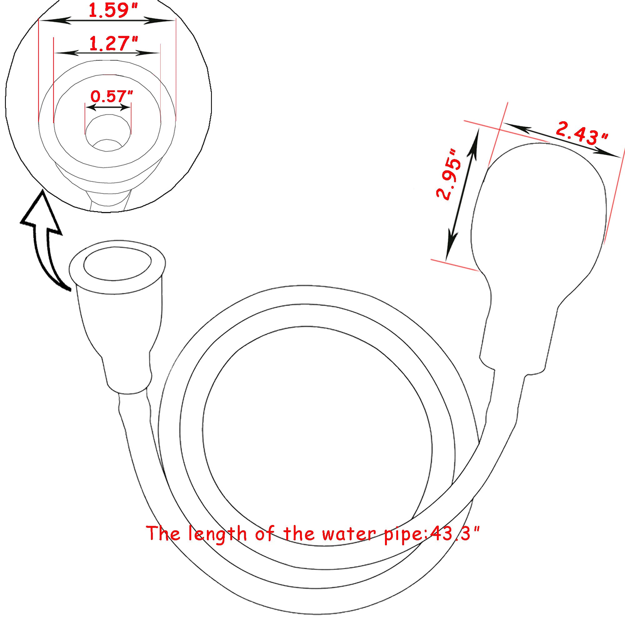 U-BCOO Sink Spray Rubber Hose Portable Shampoo Sprayer (Style 1)