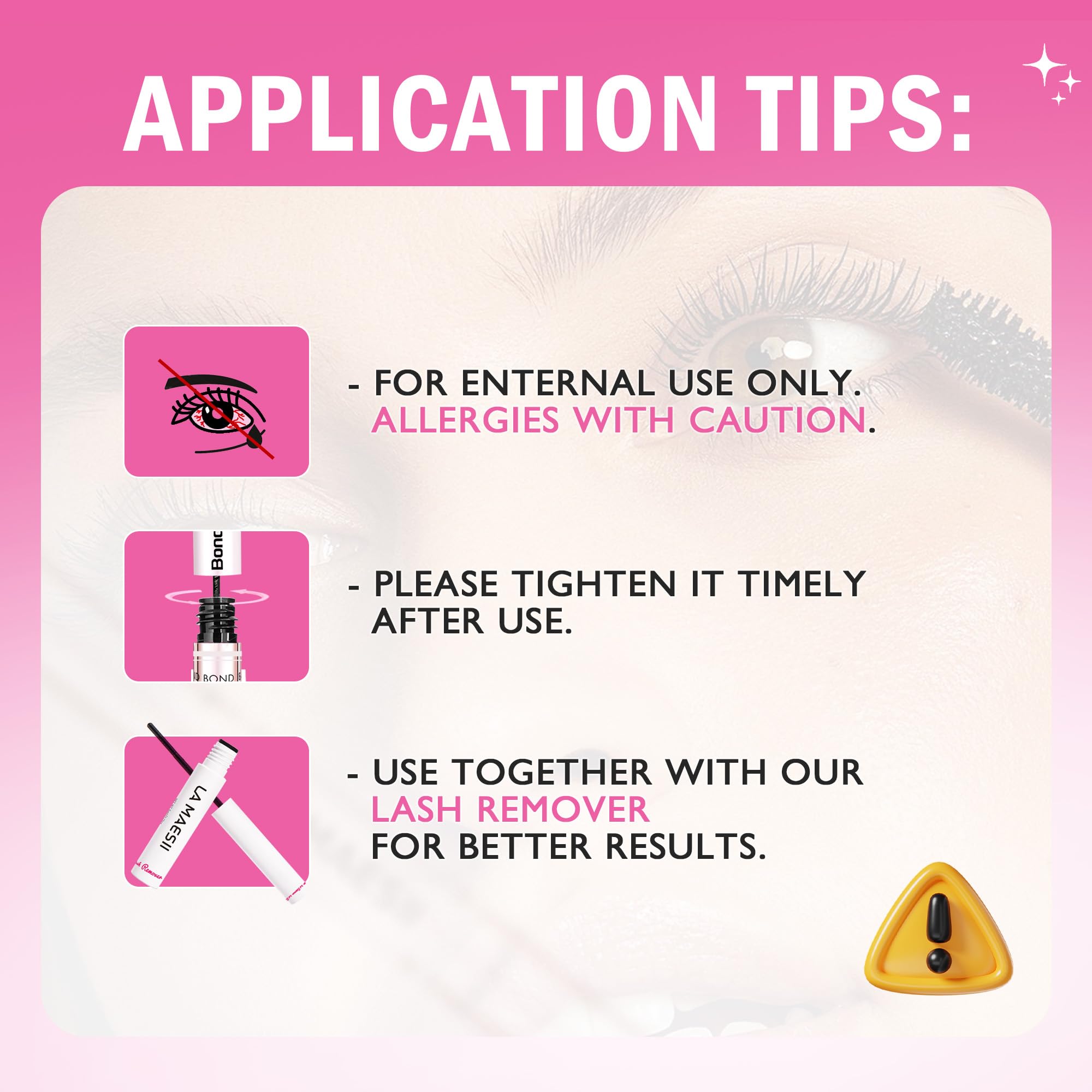 LA MAESII Lash Cluster Bond and Seal Waterproof Glue for Eyelash Clusters 10ml 2-in-1 Home Use Strong Hold 72H