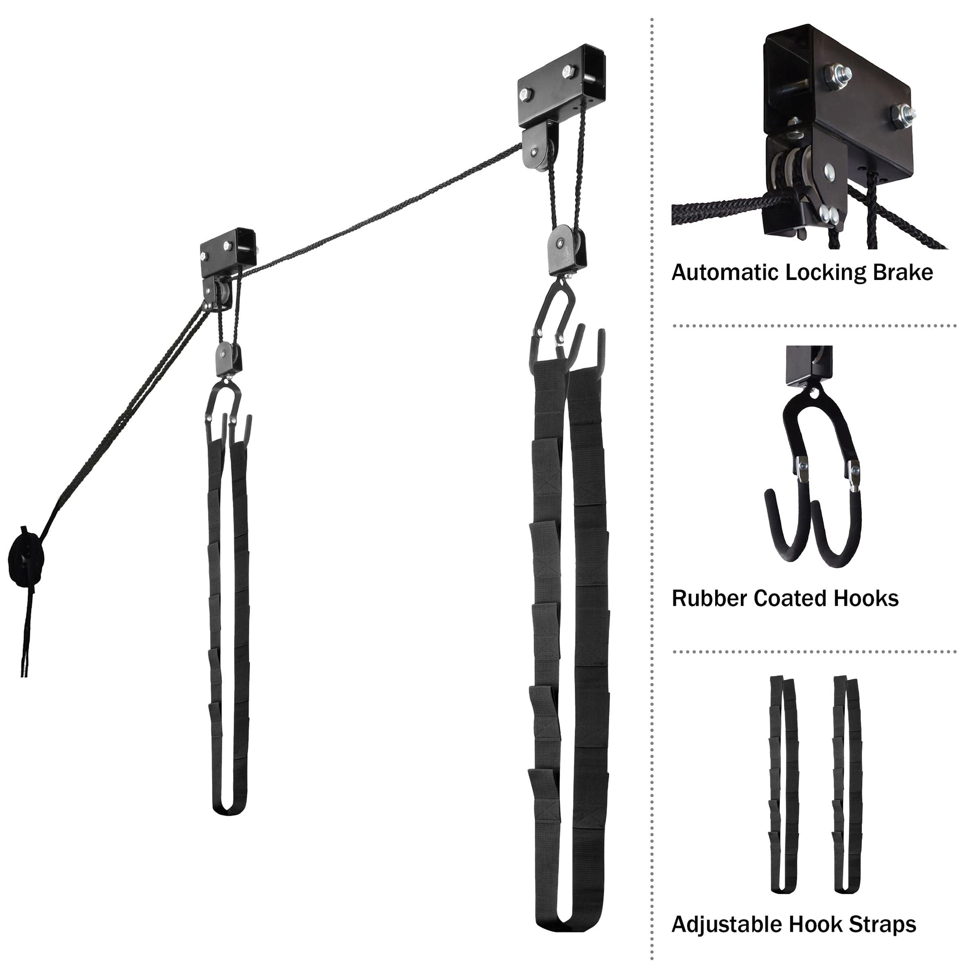 RAD Sportz Kayak Hoist Quality Garage Storage Canoe Lift with 125 lb Capacity Even Works as Ladder Lift Premium Quality