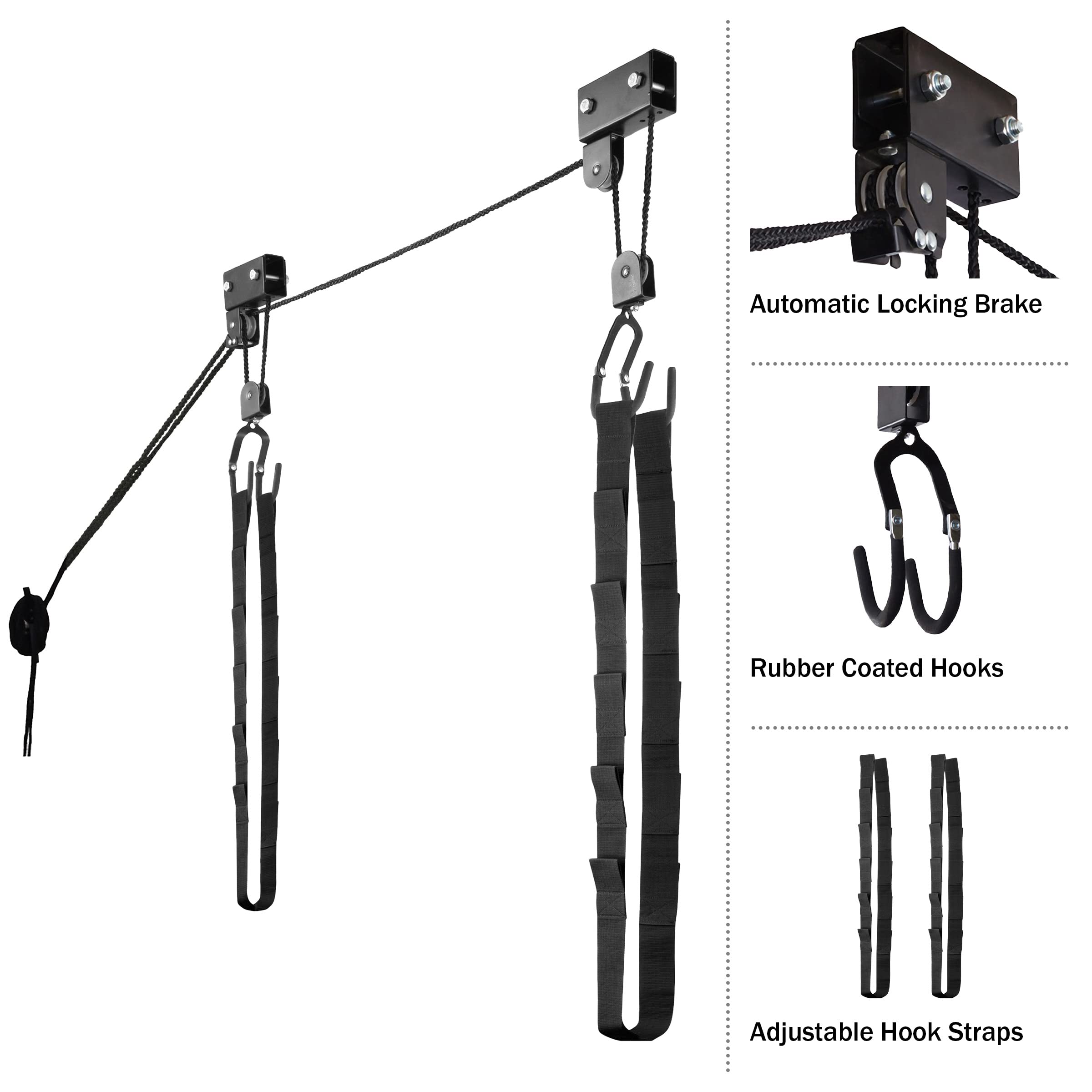 RAD Sportz Kayak Hoist Quality Garage Storage Canoe Lift with 125 lb Capacity Even Works as Ladder Lift Premium Quality