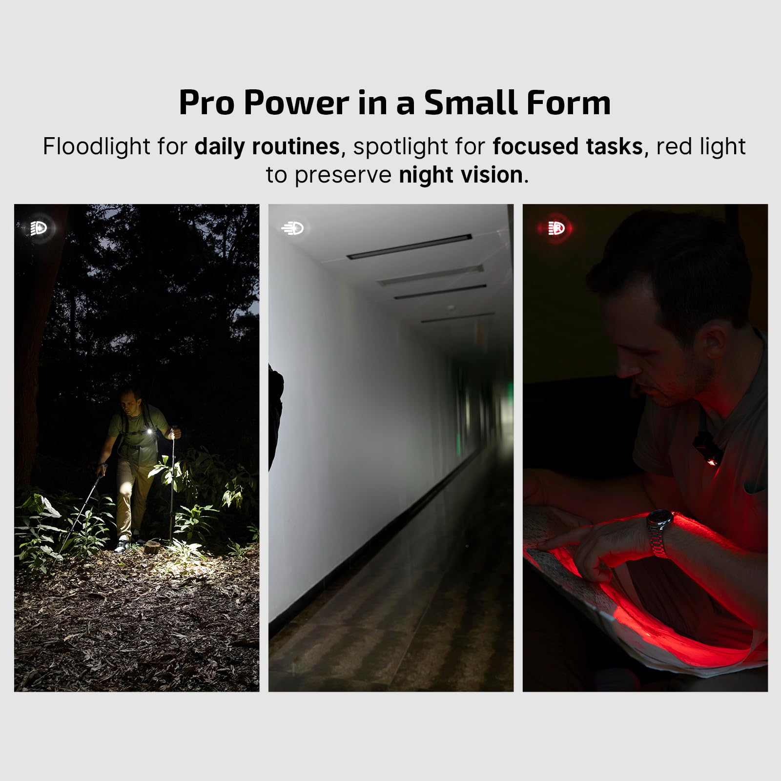 OLIGHT Oclip Pro EDC Flashlight Clip-on Light, Rechargeable 500 Lumens with Three Lighting Solutions Type-C Charging, Magnetic Flash Lights for Signaling, Cycling, Outdoor or Indoor Use(Black)