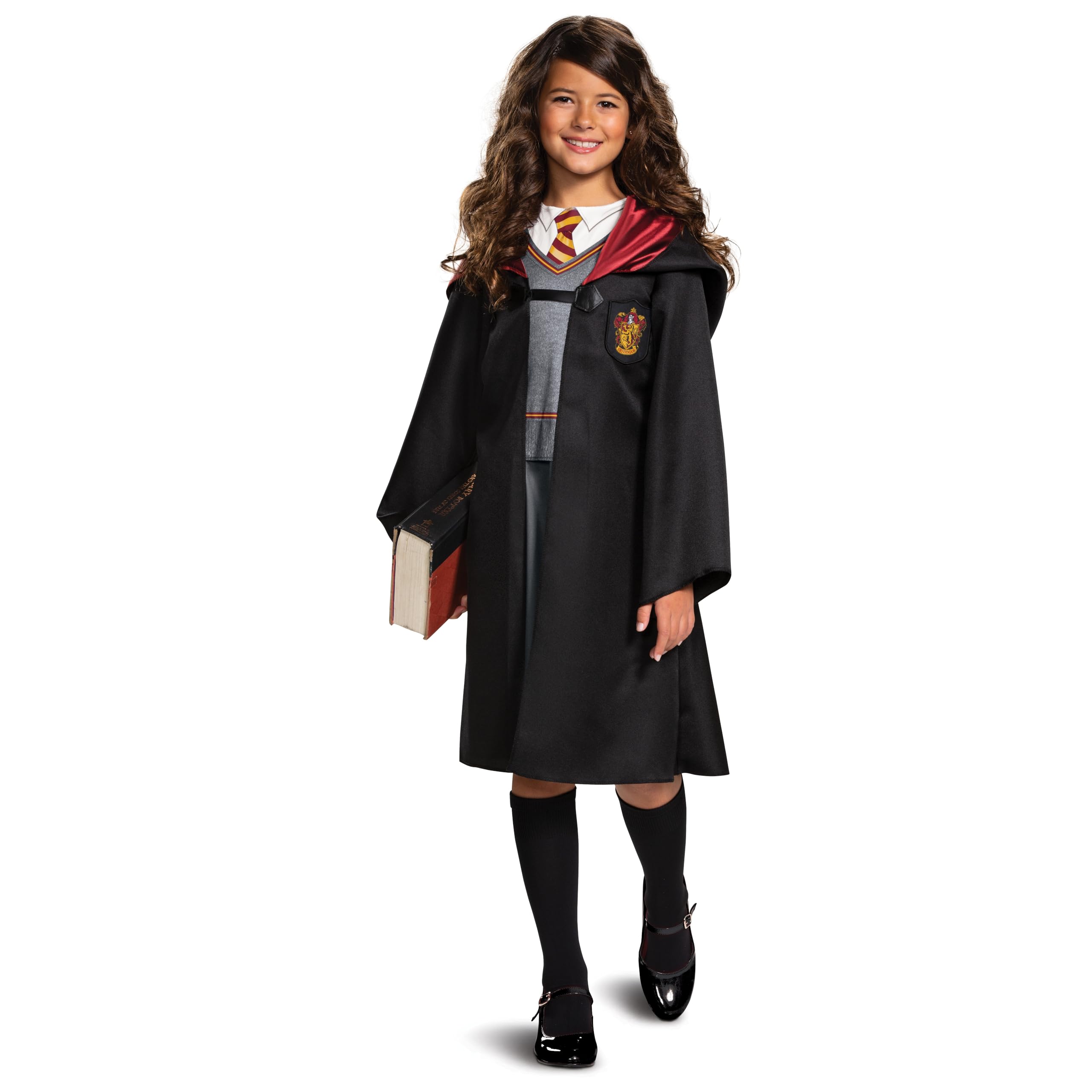 Disguise Harry Potter Hermione Granger Classic Girls Costume, Black & Red, Kids Size Medium (7-8)