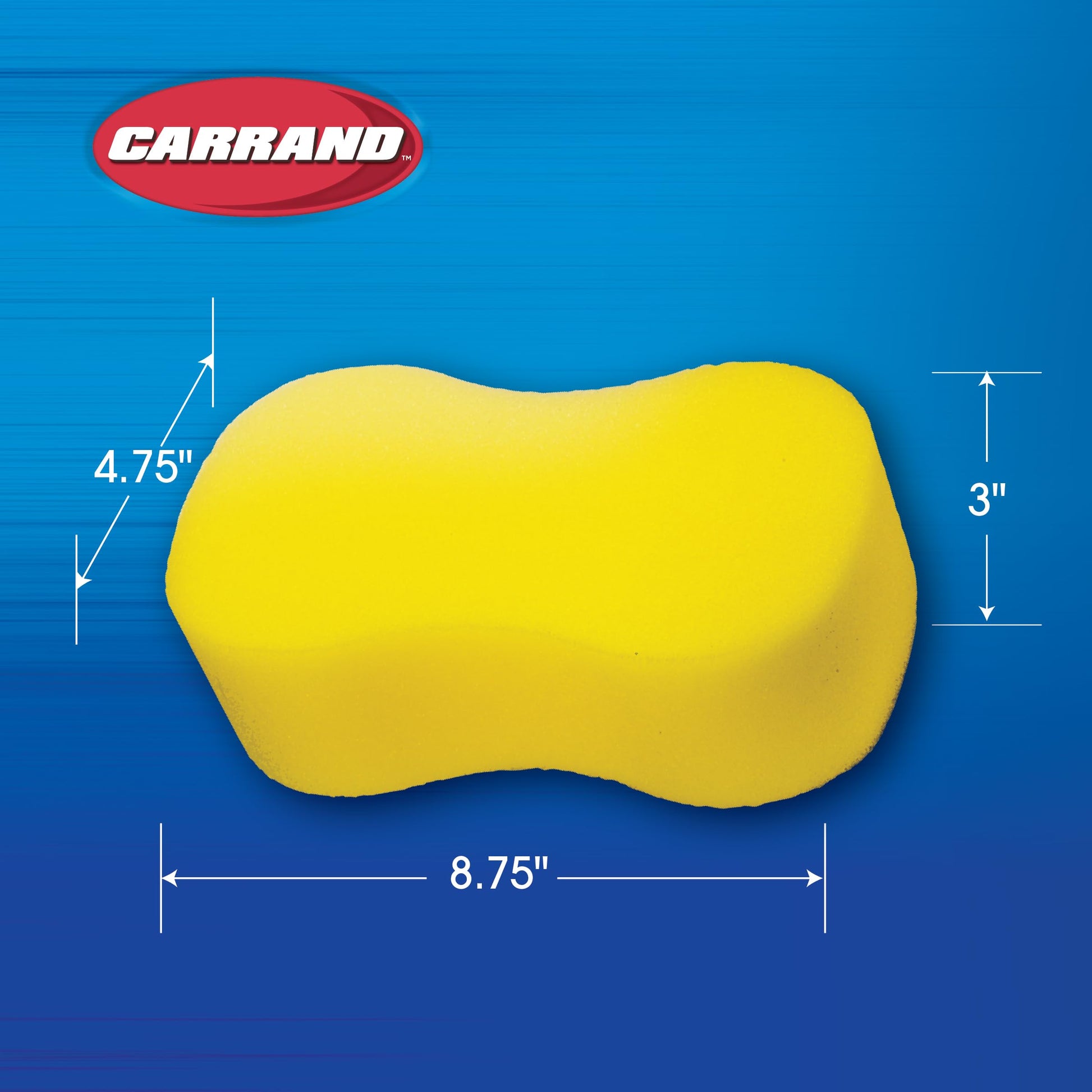Carrand 40102 8.75" x 4.75" x 3" Giant Bone Sponge, Durable, Yellow