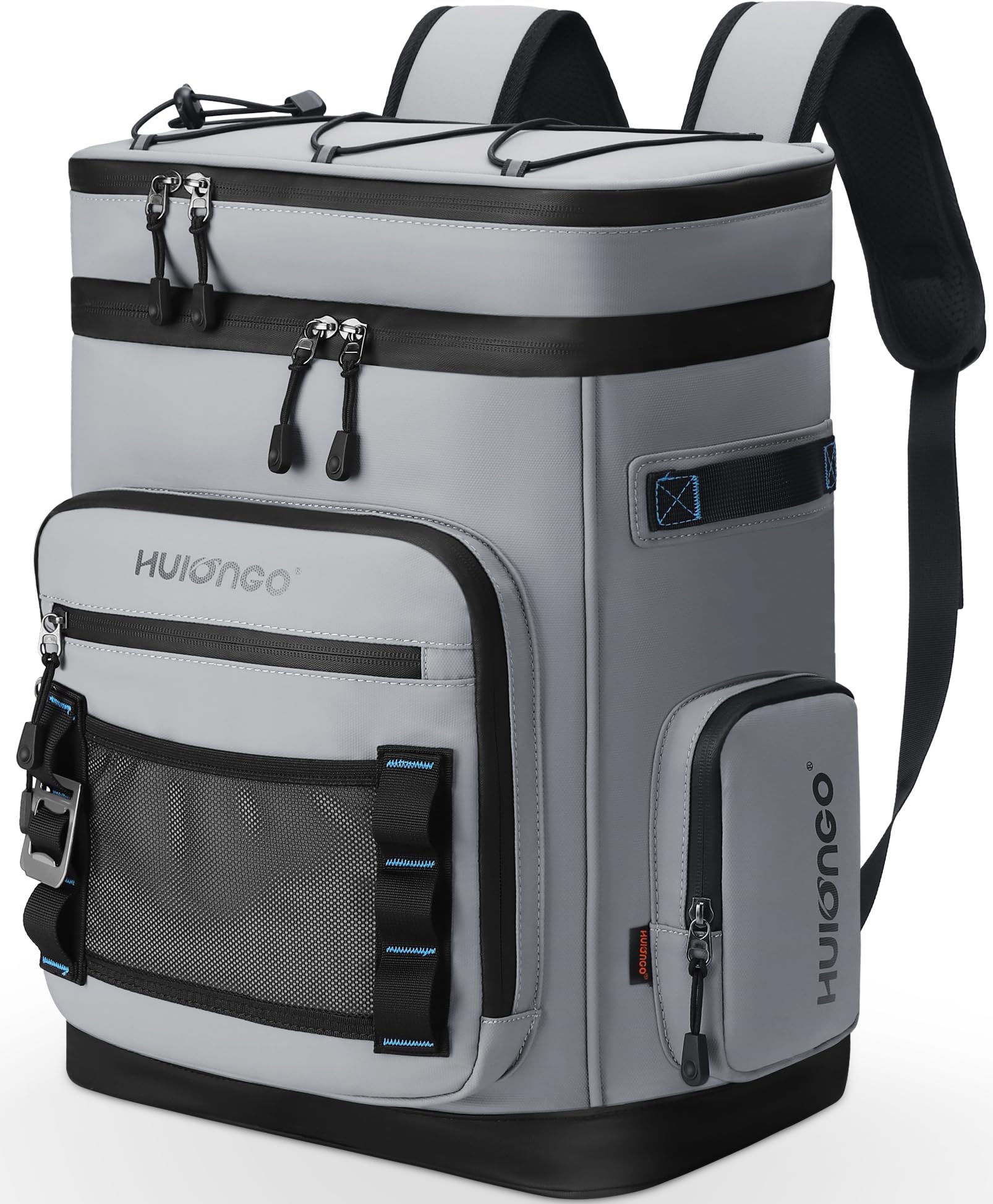 Hulongo Großer wasserdichter isolierter Kühlrucksack für Männer und Frauen, auslaufsicherer Kühlrucksack für Camping, Strand, Angeln, Picknick, Reisen, Outdoor, 30L, 48 Dosen