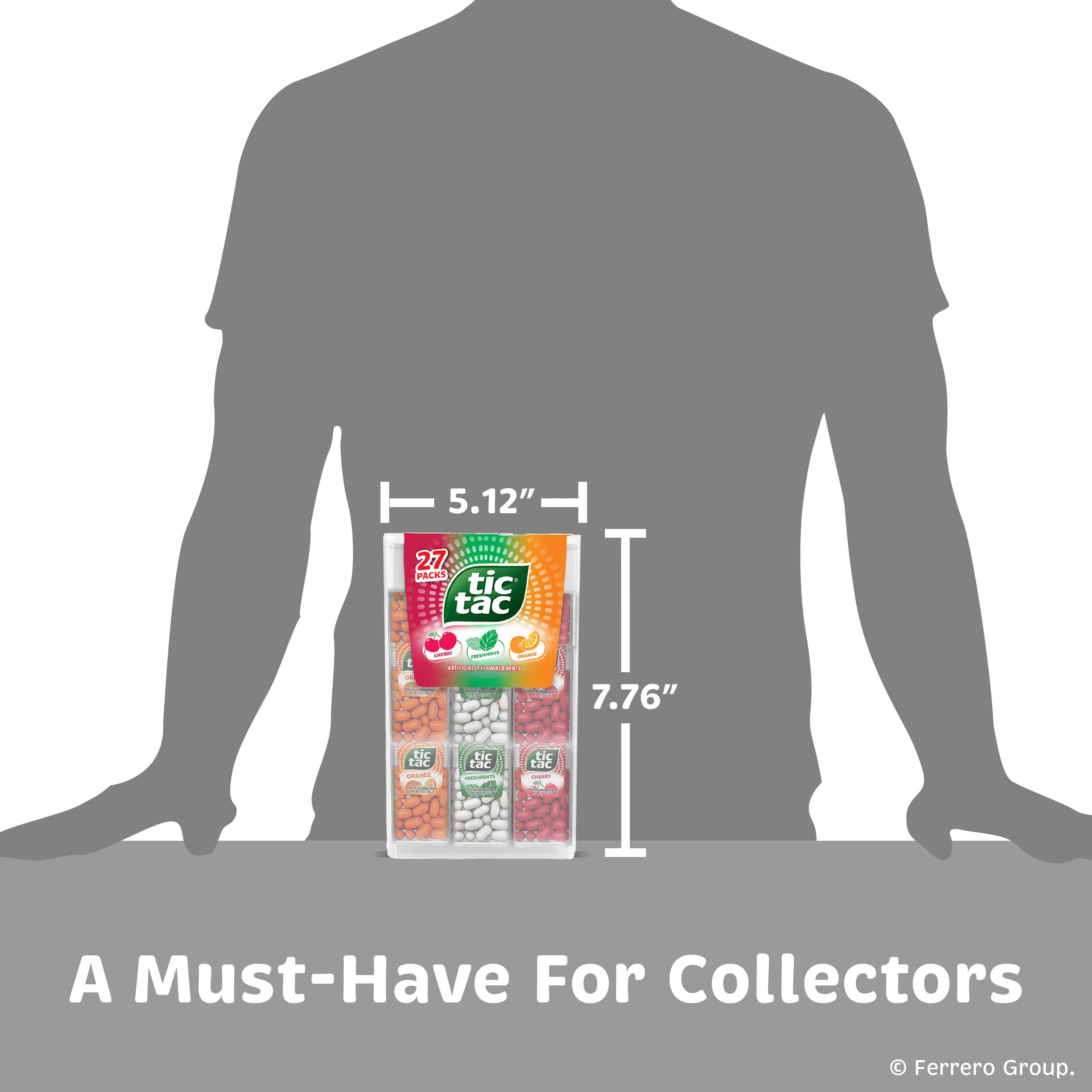 Tic Tac Variety Pack Mega Box, Bulk 27 Packs, Cherry, Freshmints, Orange, Refreshing Fruity Mints, Classic Box, 17.14 oz