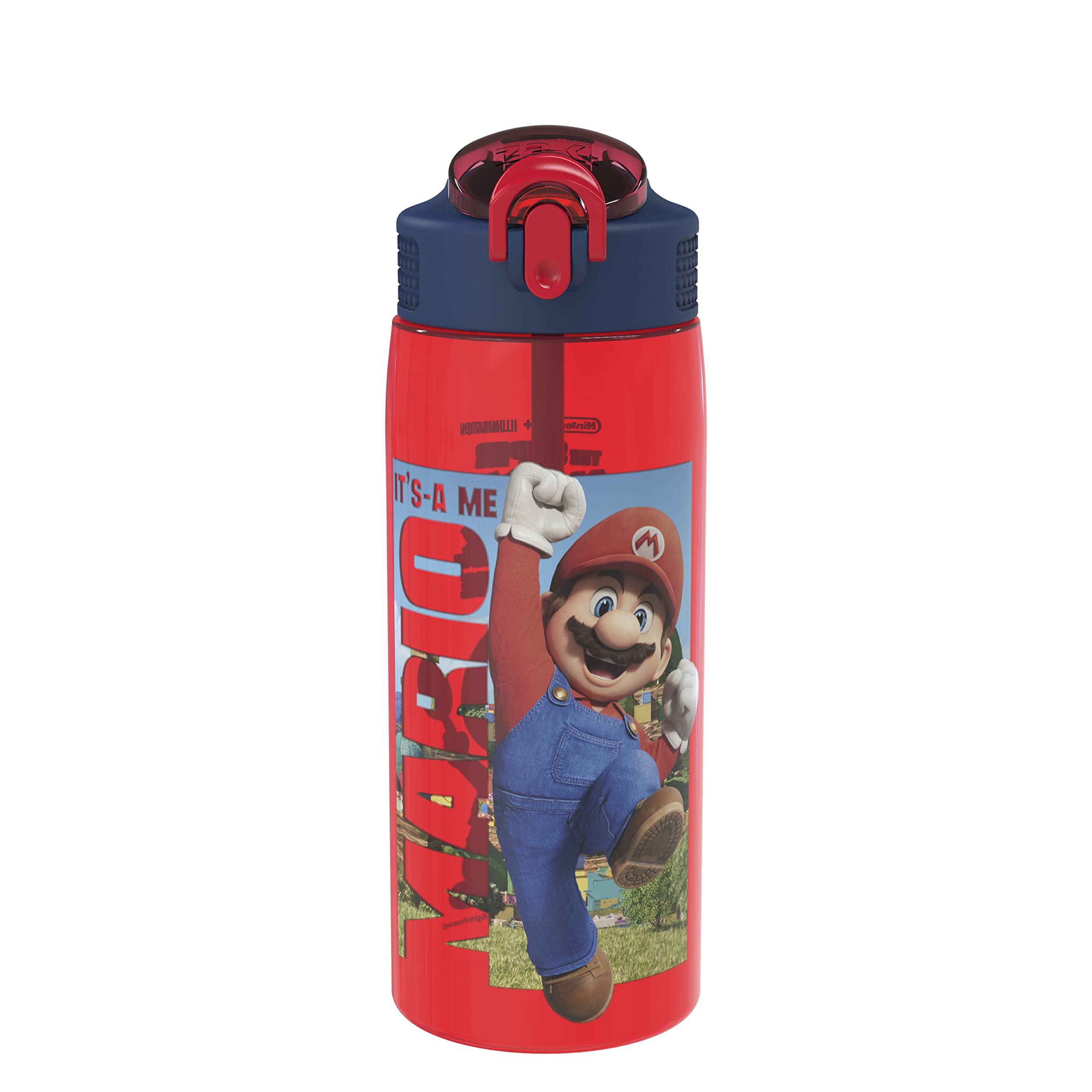 Zak Designs Paw Patrol Kids Spout Cover and Built-in Carrying Loop Made of Plastic, Leak-Proof Water Bottle Design (Rocky, Rubble & Chase, 16 oz, BPA-Free)