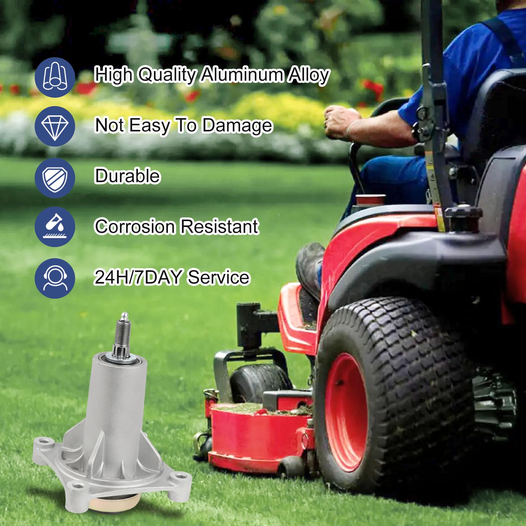 187292 192870 532187281 532187292 567253301 587819701 587125401 Husqvarna yth22v46 yth24v48 Spindle 187292 Mandrel Assembly Husqvarna 42" 46" 48" 54" Mower Deck Spindle Craftsman 2200 567253301