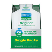 SmartMouth Original Activated Mouthwash - Adult Mouthwash for Fresh Breath - Oral Rinse for 24-Hour Bad Breath Relief with Twice Daily Use - Fresh Mint Flavor, 0.4 fl oz (10 Travel Packs)